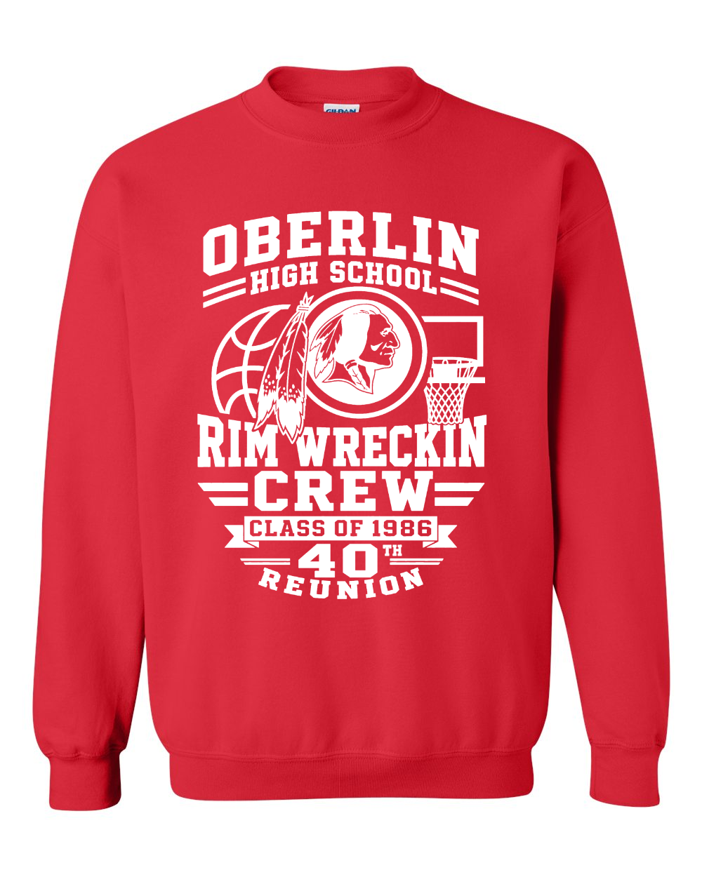 Red "Rim Wreckin Crew" Sweatshirt