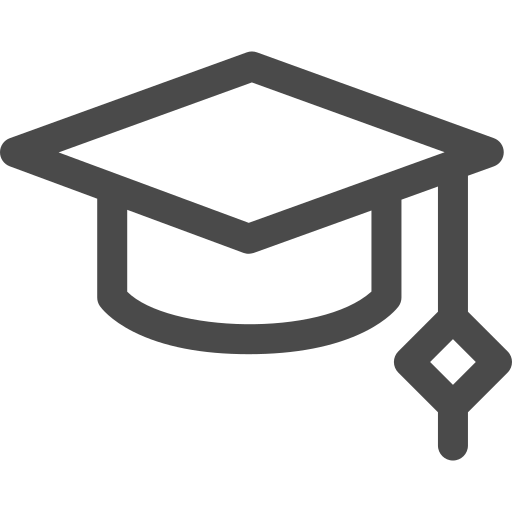 Icon of a graduation cap with a tassel