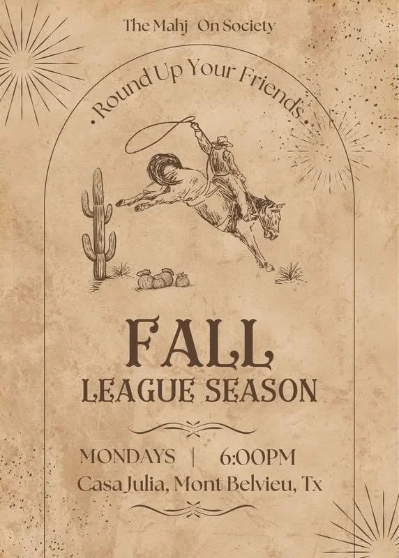 The Mahj-On Society Inaugural League Season | October 5