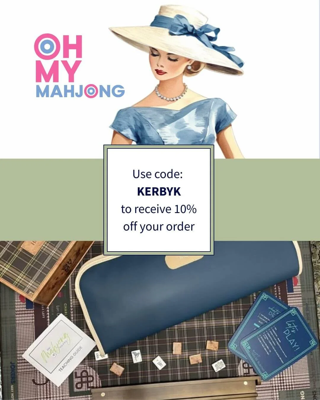 Oh my Mahjong Plaid Preppy Tile Set