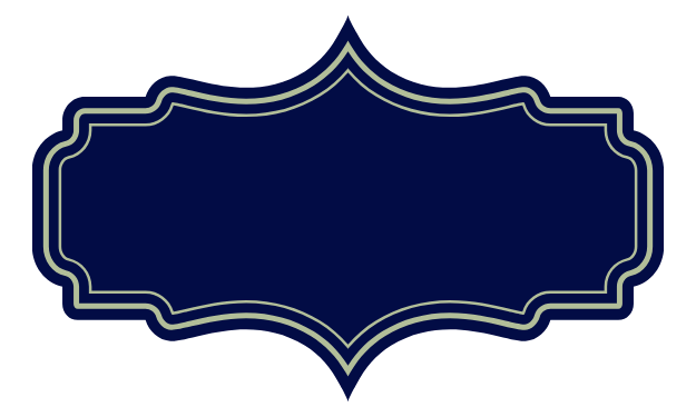 Empty ornate blue and silver frame with decorative borders on a black background