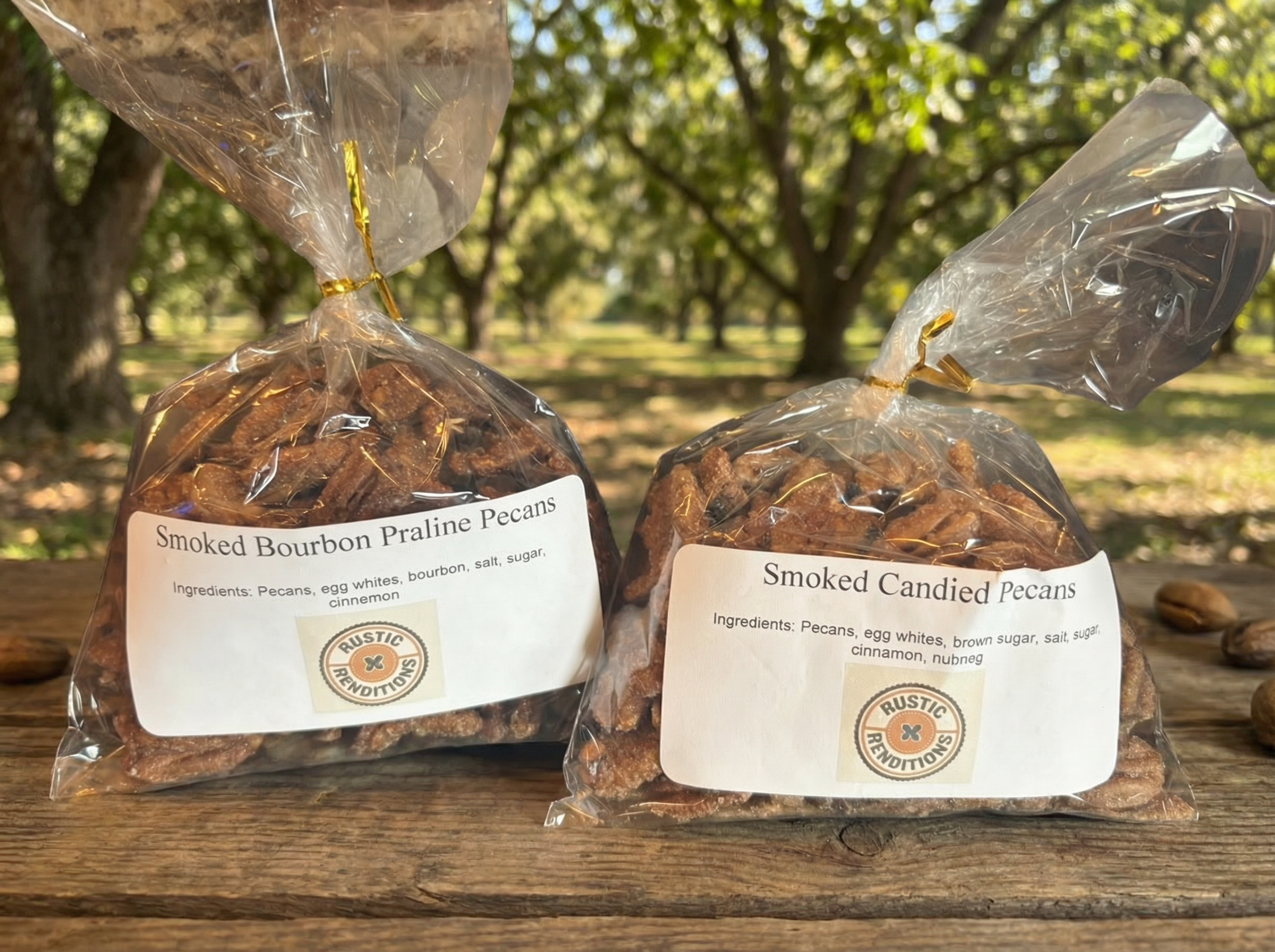 Smoked Pecans - Bourbon Praline or Candied