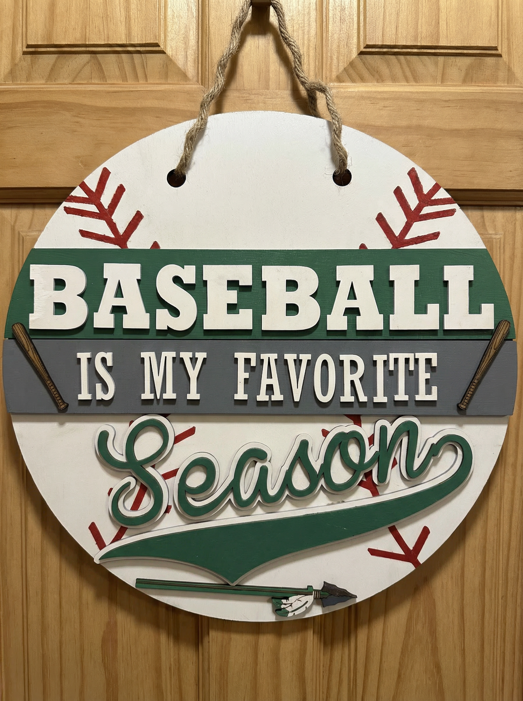 Baseball Season Door Hanger — Rustic Renditions