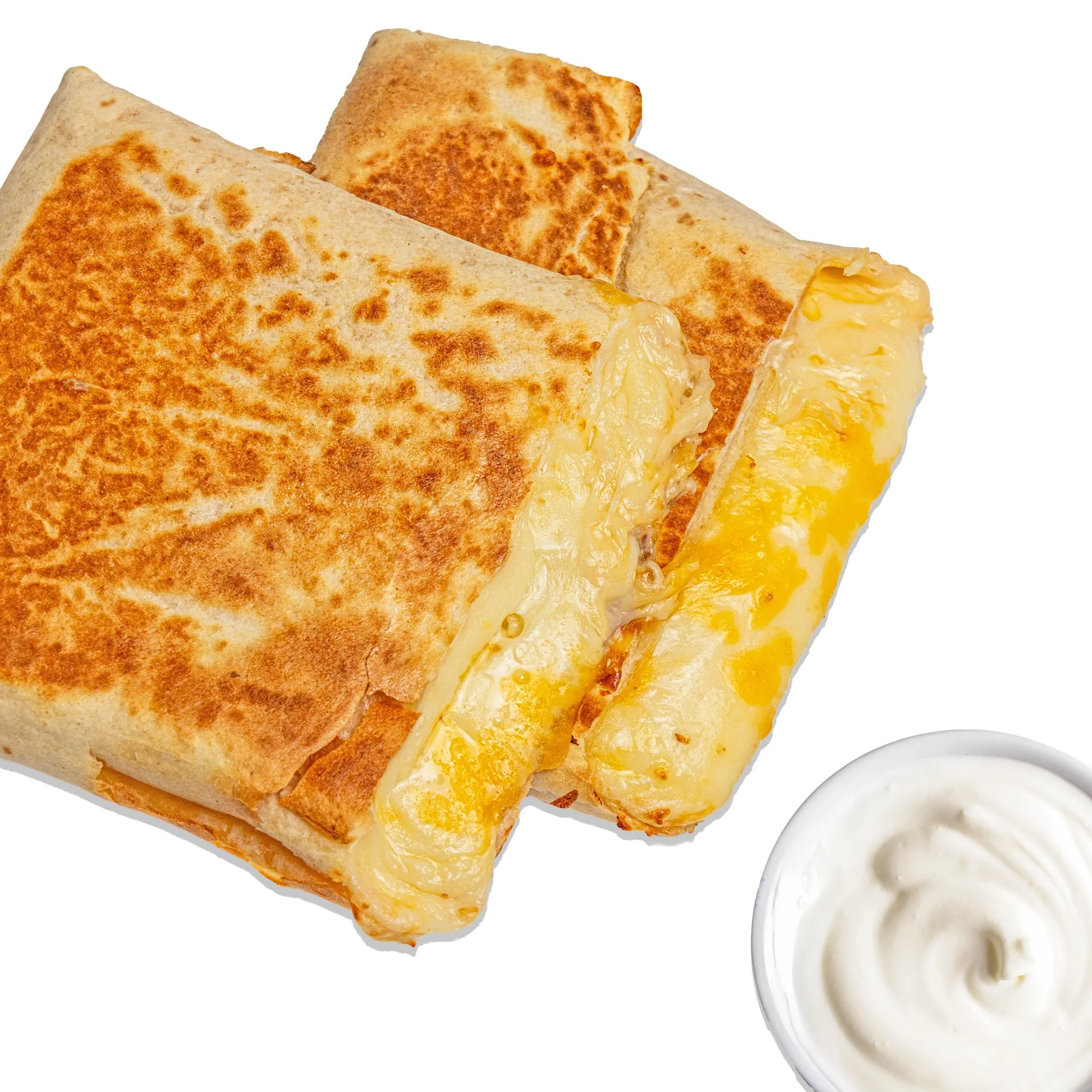 CHEESE QUESADILLA - just cheese Add chicken, shredded beef, grilled steak or grilled shrimp