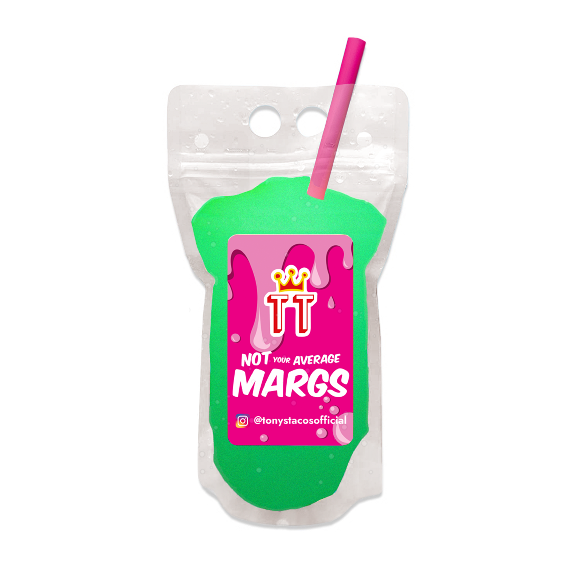 Baja Freeze Margarita from Tony’s Tacos—a vibrant frozen margarita served in a drink pouch for ultimate convenience. Try Tony’s Tacos “Not Your Average Margs” and elevate your fast casual dining experience.