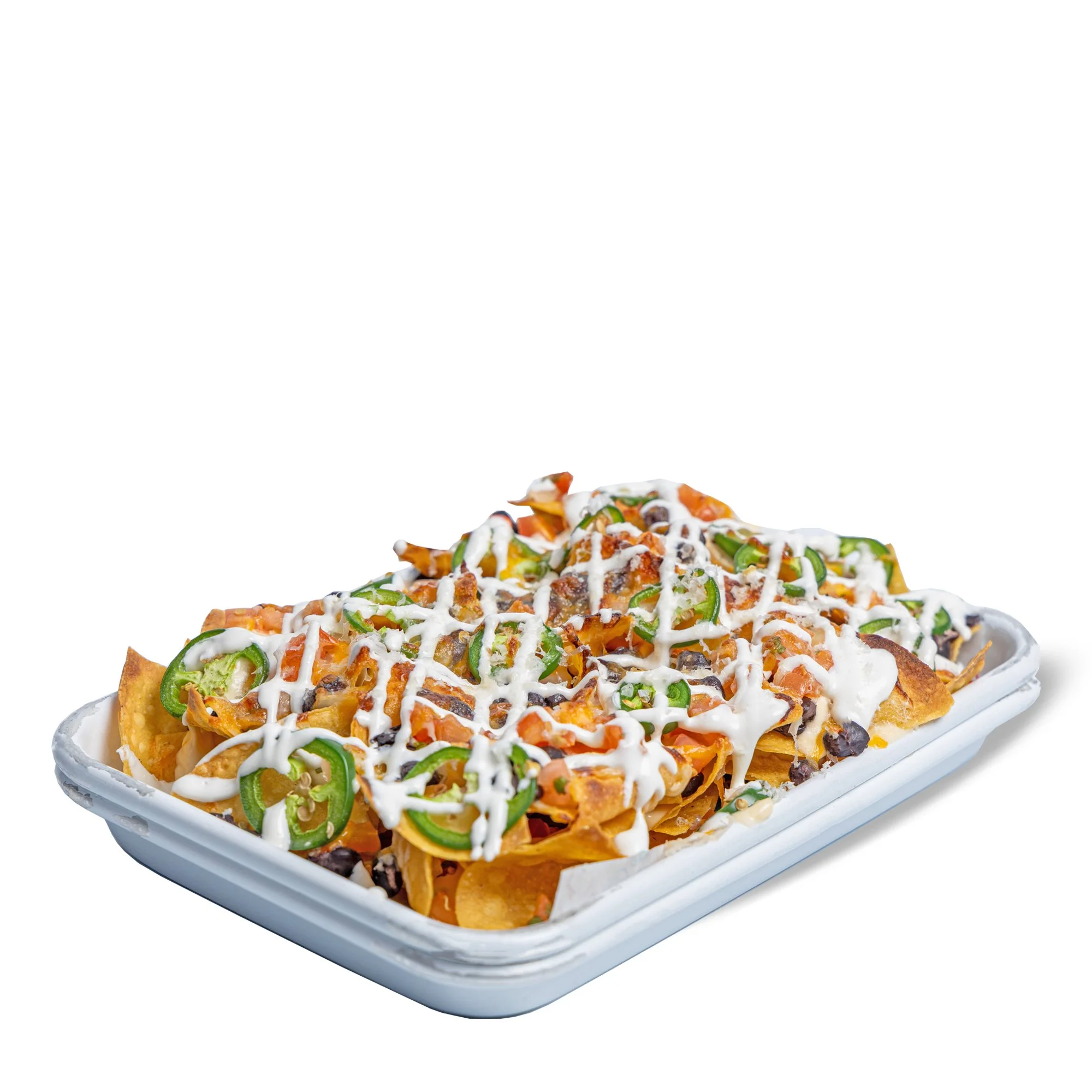 TONY'S NACHOS - Corn tortilla chips, shredded cheese, queso, black beans, pico, jalapeño, sour cream