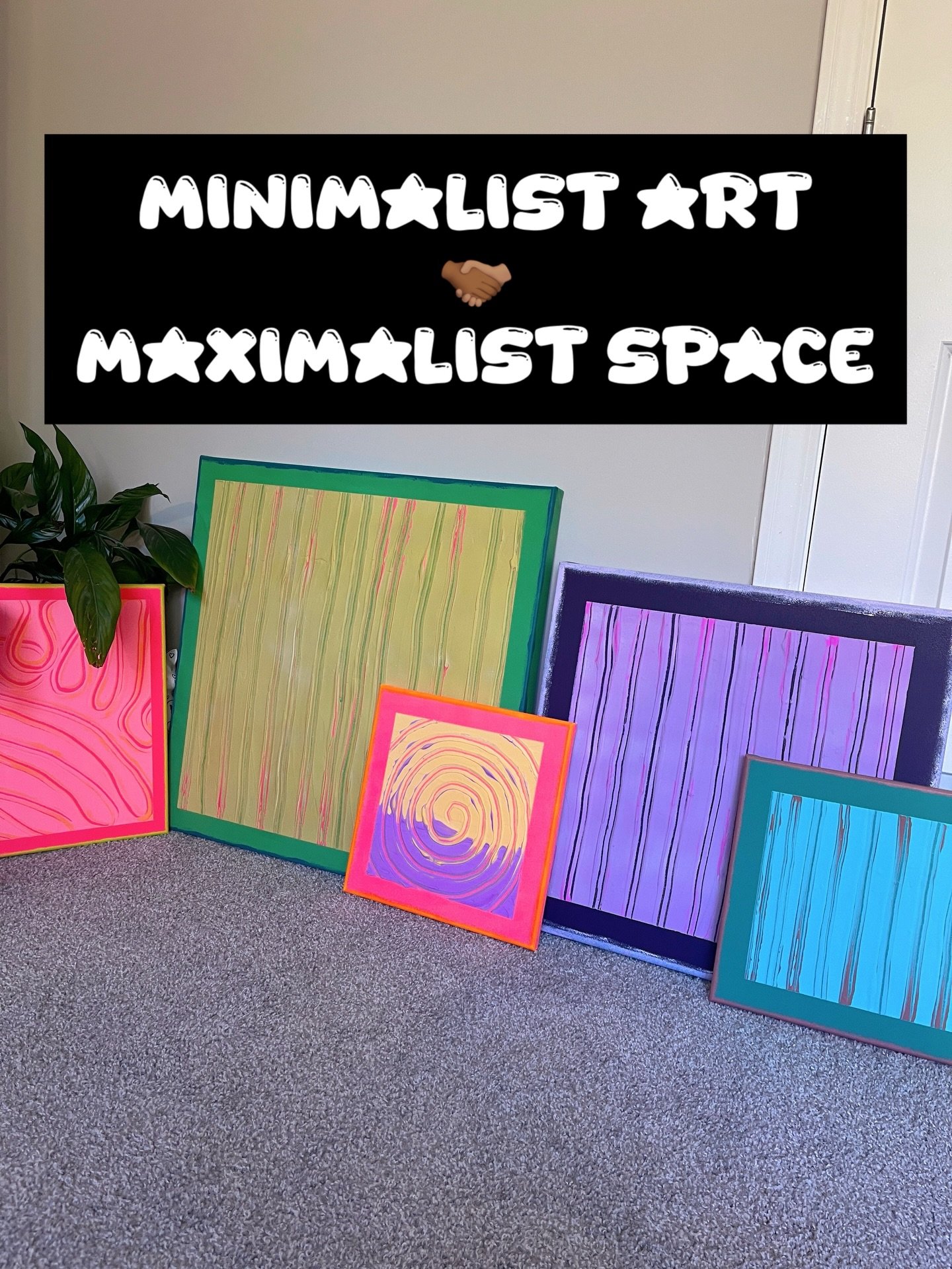My personal styles tends to be very maximalist even though my favorite kind of art to create tends to be pretty minimalist these days. I&rsquo;ve always been an abstract girlie but lately I just enjoy focusing on color. I absolutely love color and I 
