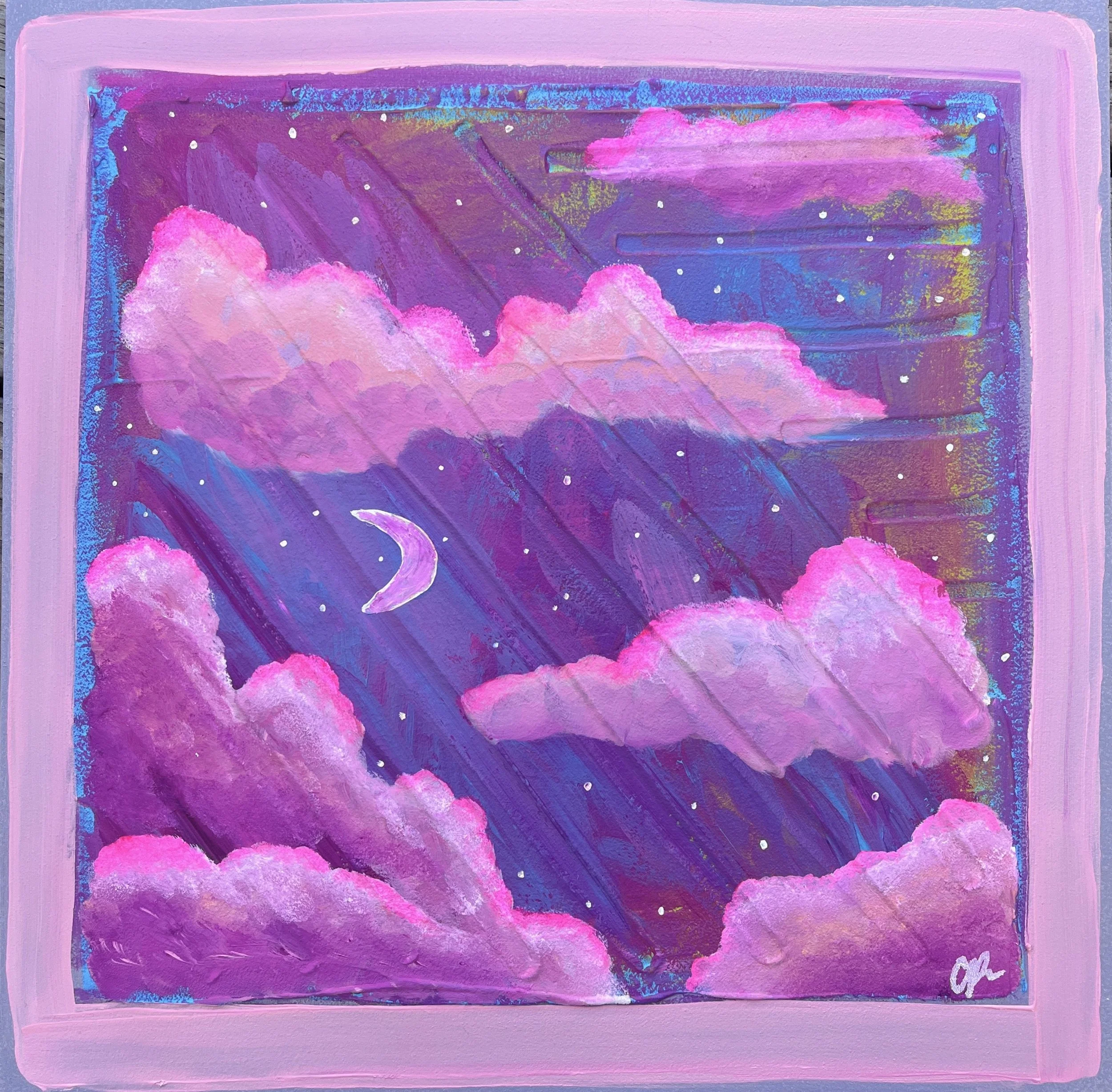 "Beach Night" - 12x12 - $75