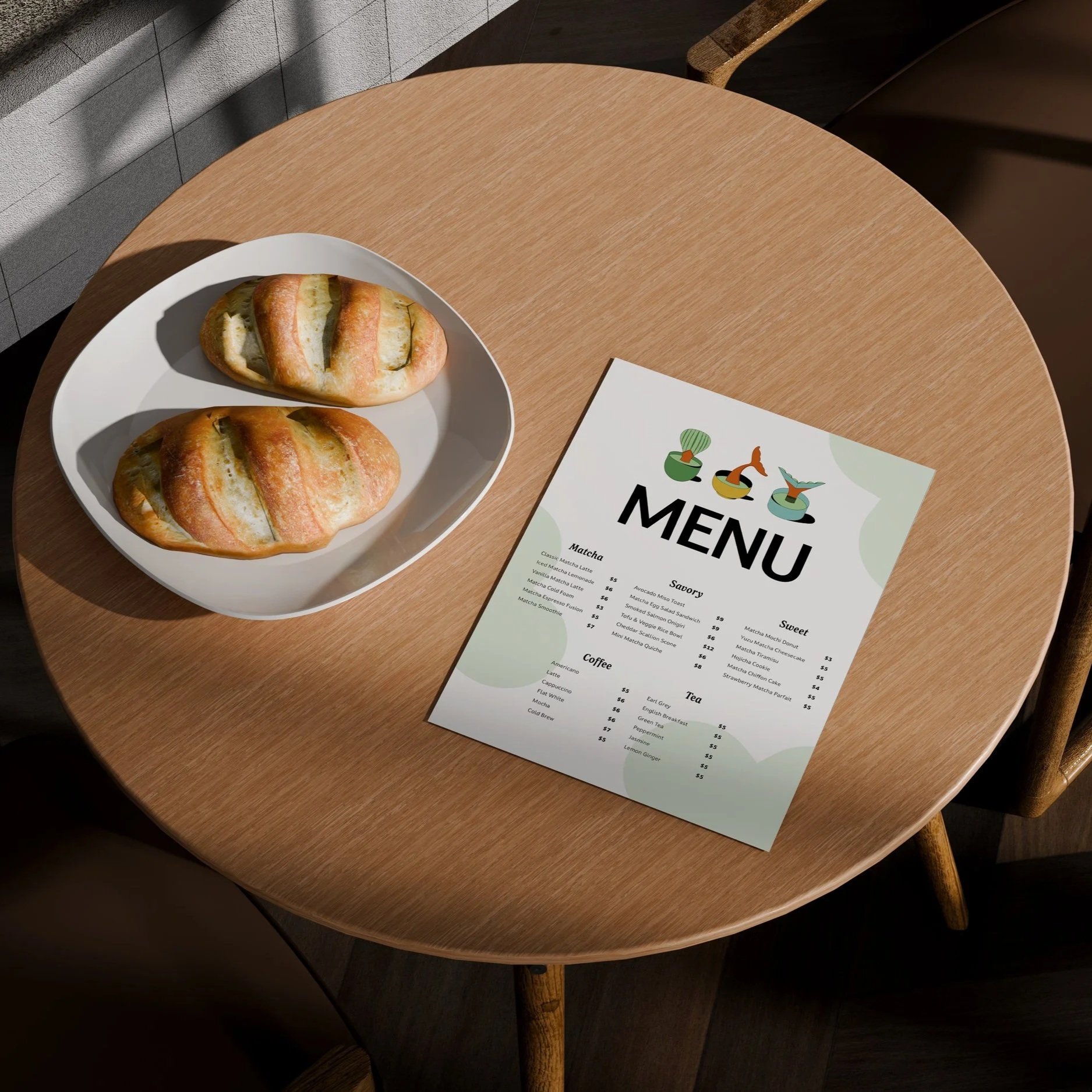 Cafe Brand Identity, Packaging, & Menu