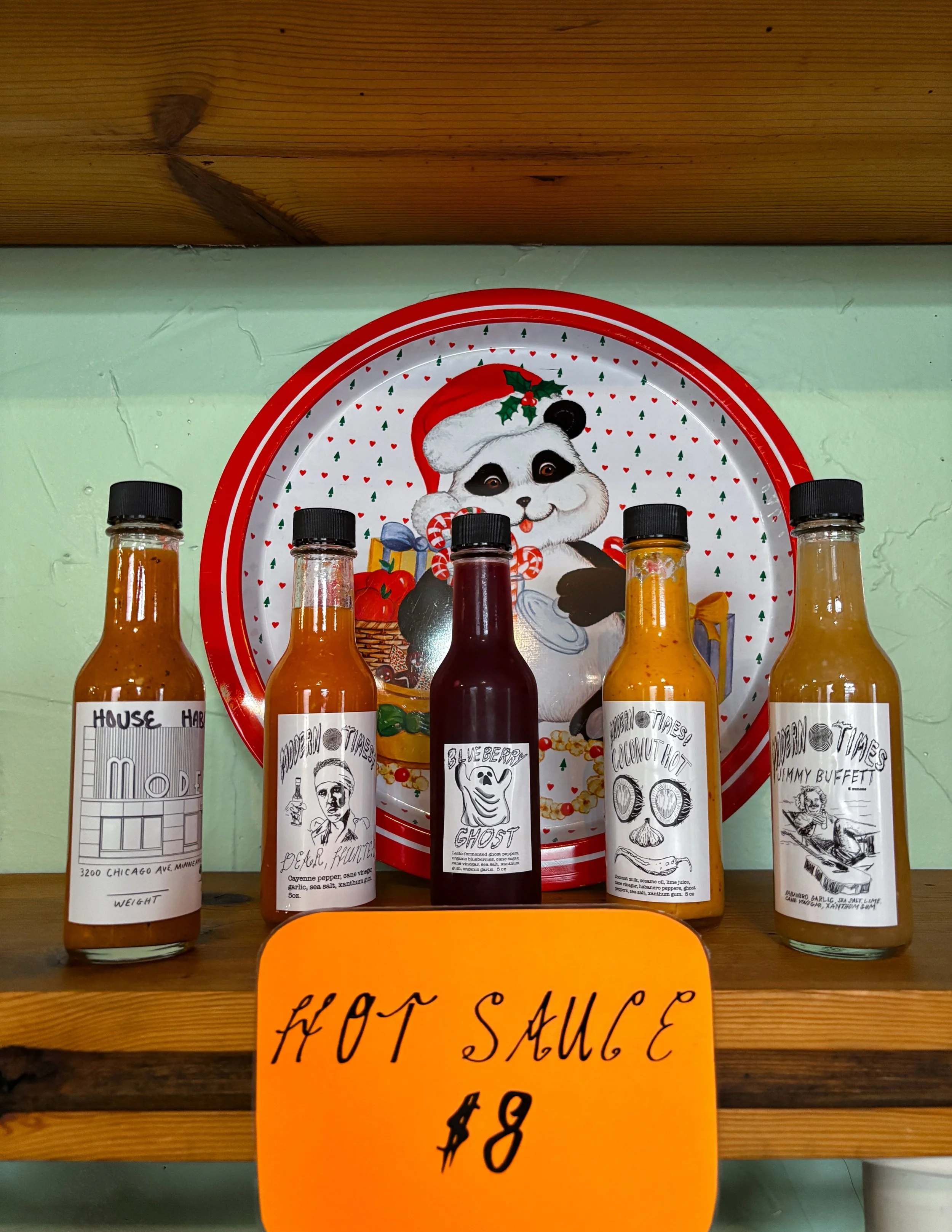 CURRENT HOT SAUCE LINEUP IS 🔥
Rotating flavors are made from scratch with seasonal peppers that are sourced from our local partners!
Dine-in to sample any of these bad boys and get a sweet treat from our bakery case to balance out the heat🧁
You alw