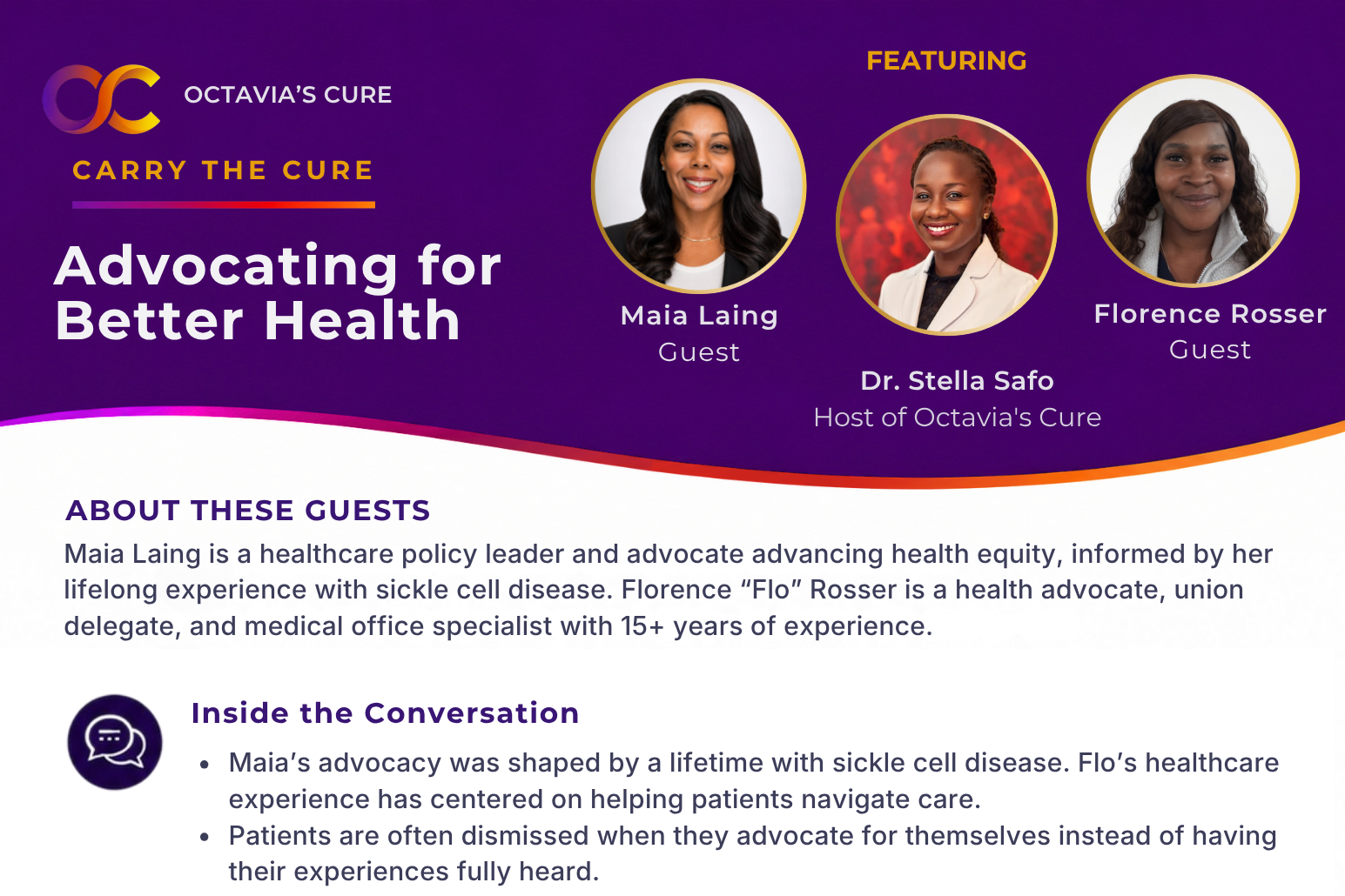 Maia Laing and Flo Rosser: Advocating for Yourself as a Patient