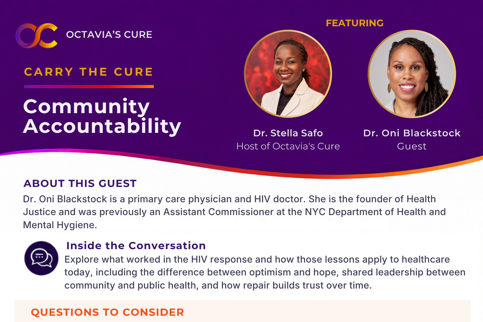 Dr. Oni Blackstock: Learning from the HIV Epidemic how Community can Check Public Health and Big Pharma