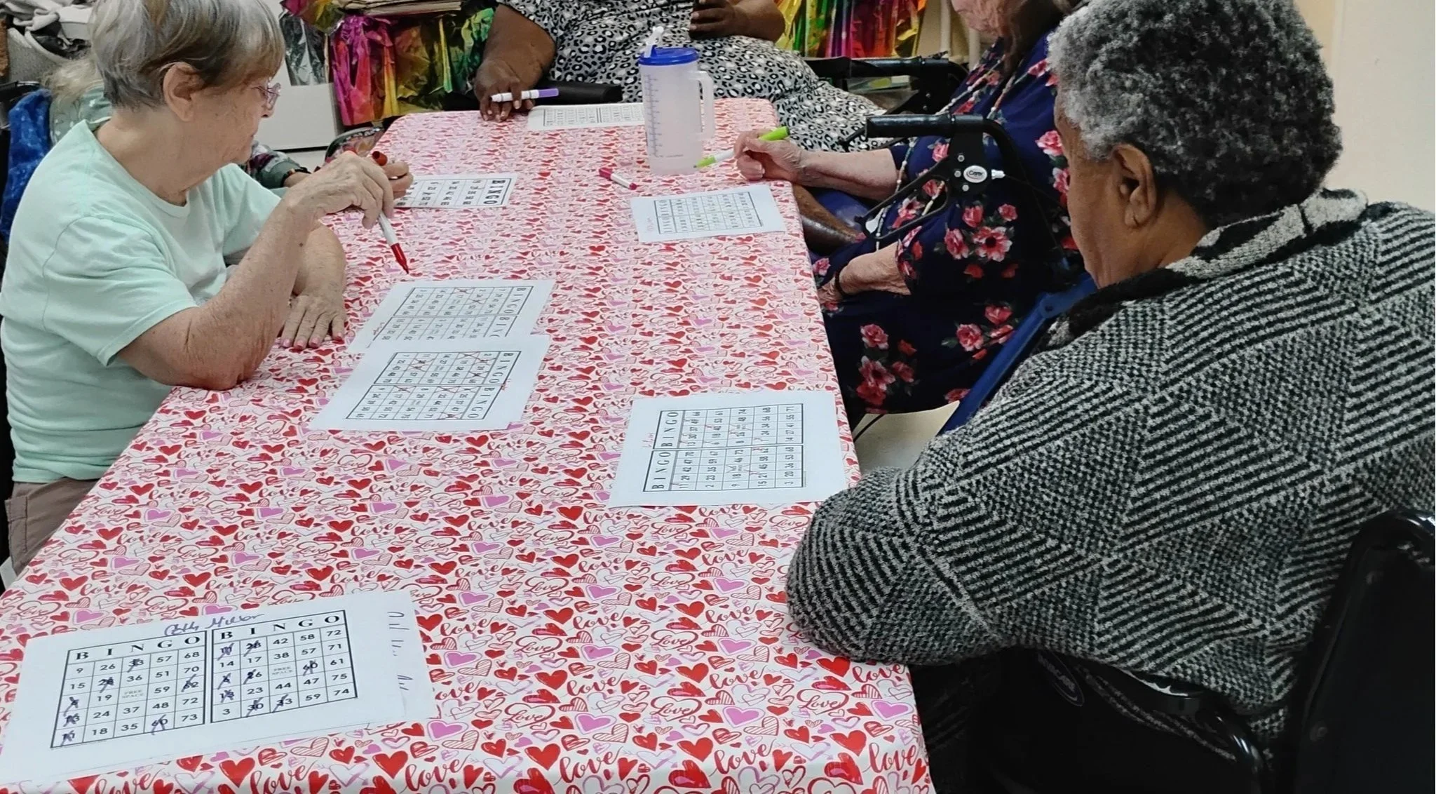 People around a bingo table
