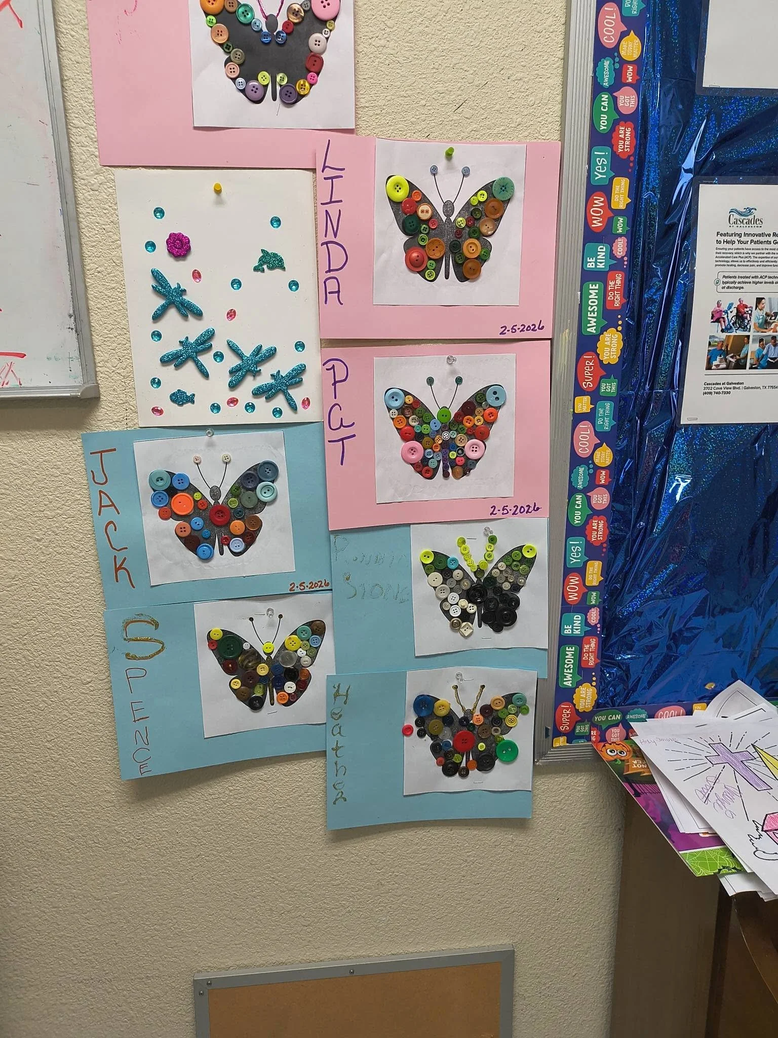 Butterfly art on the wall