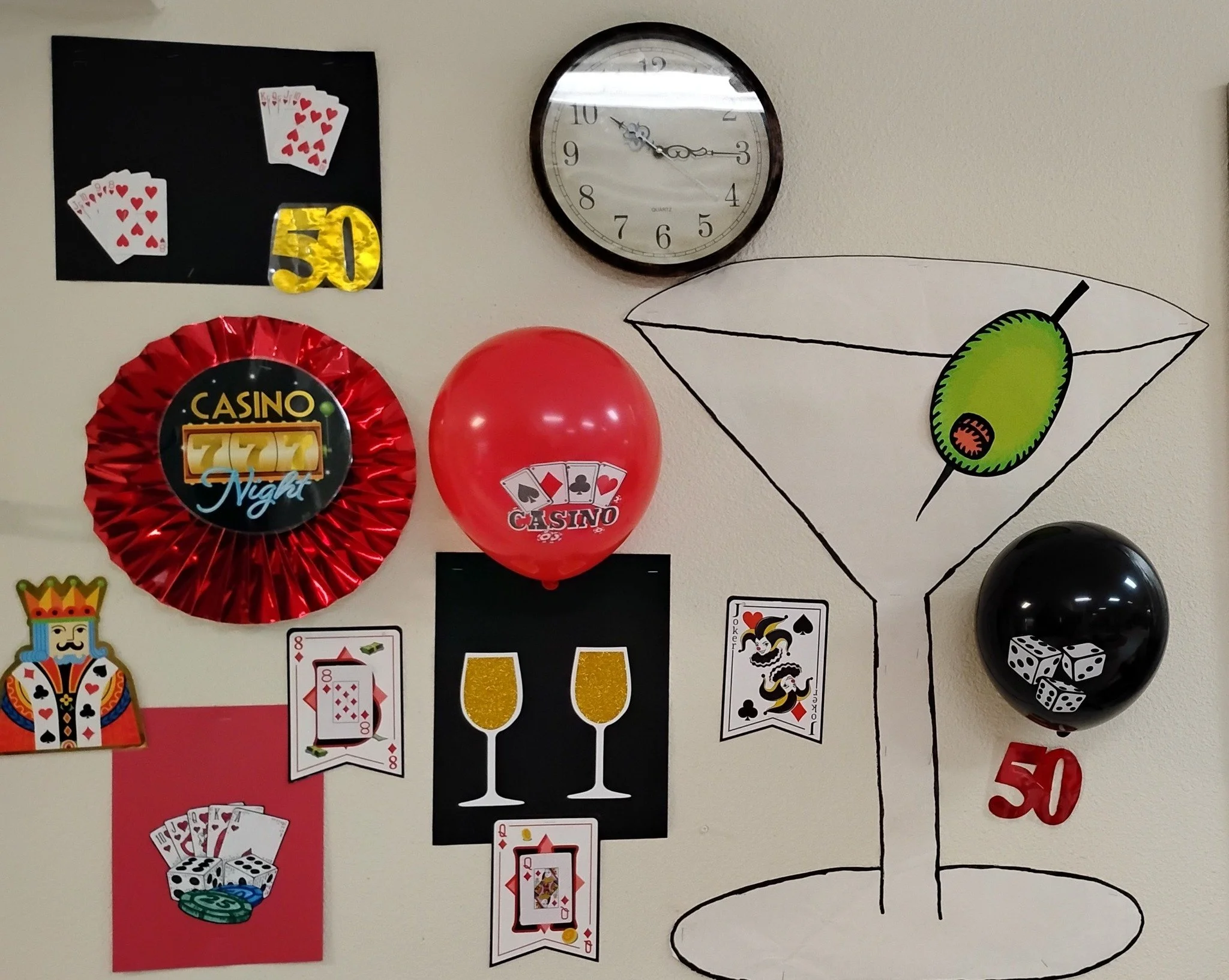 Casino themed wall decor