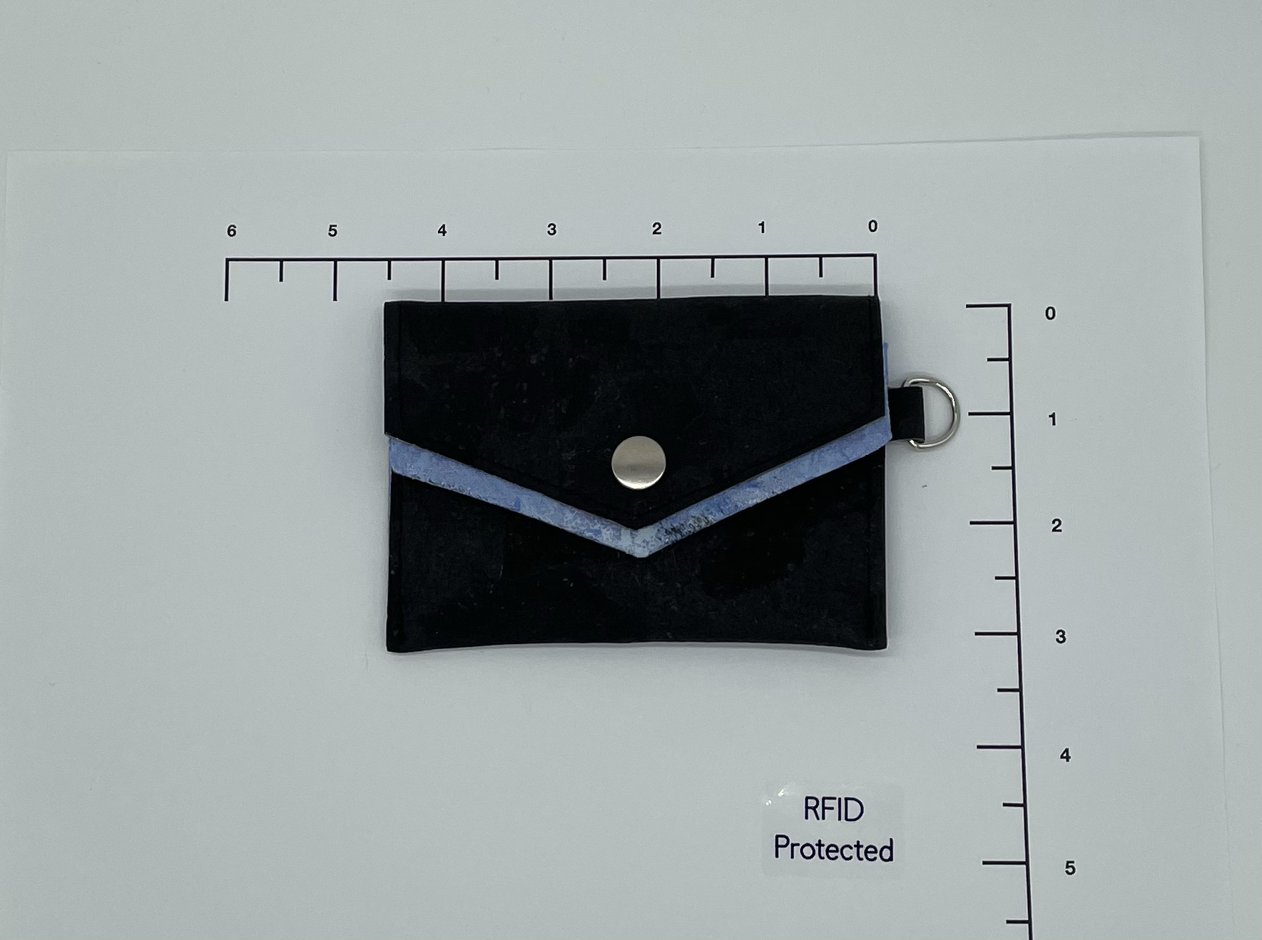 Elegant Navy Blue Cork Wallet with RFID Security