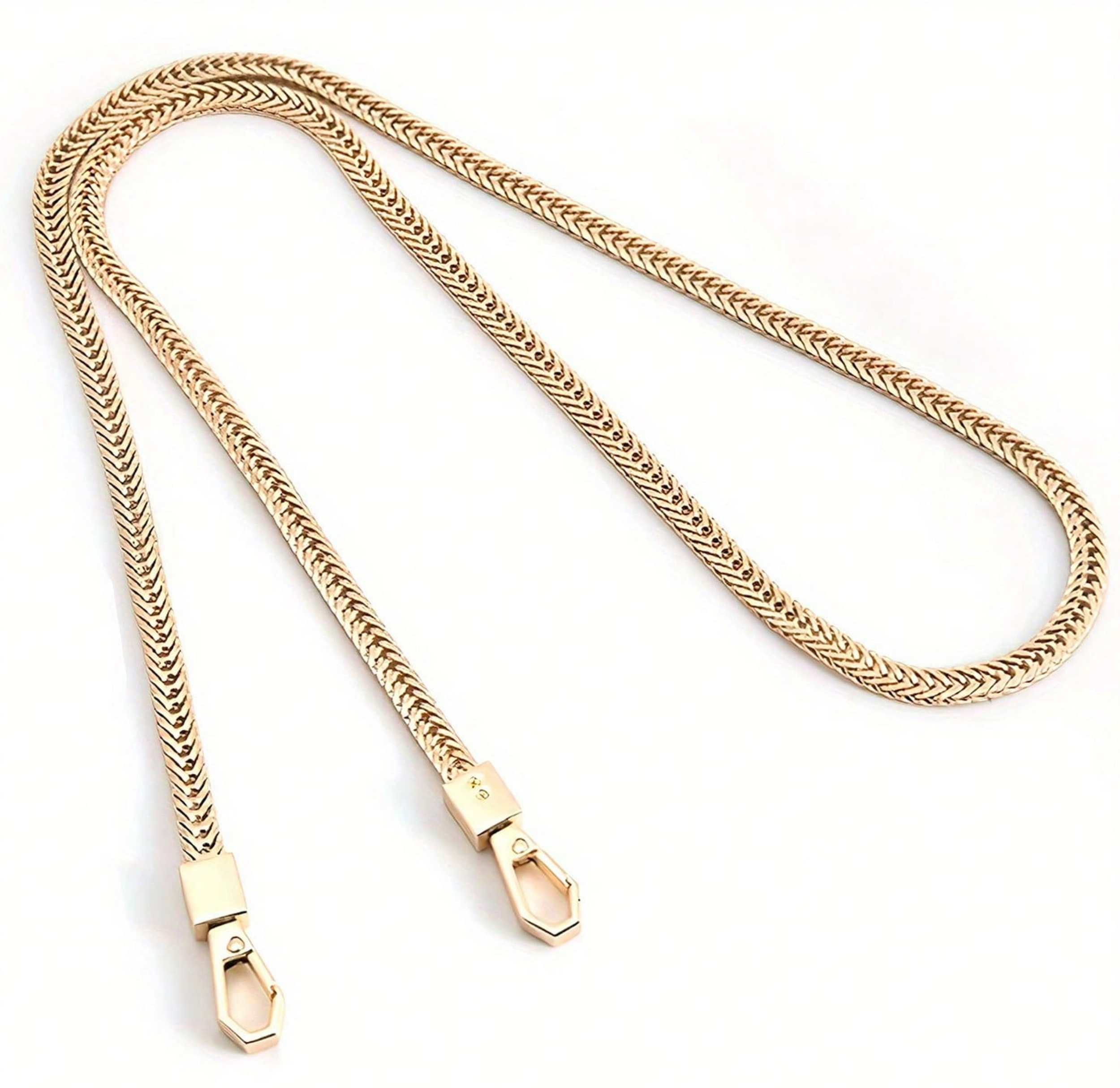 Herringbone Metal Strap - Gold