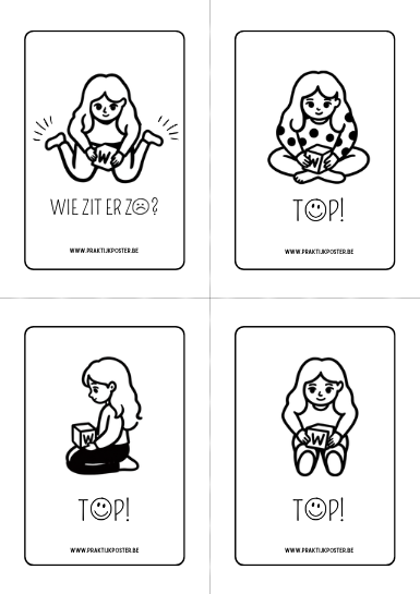 Downloadbare flashcards: W-zit en alternatieven