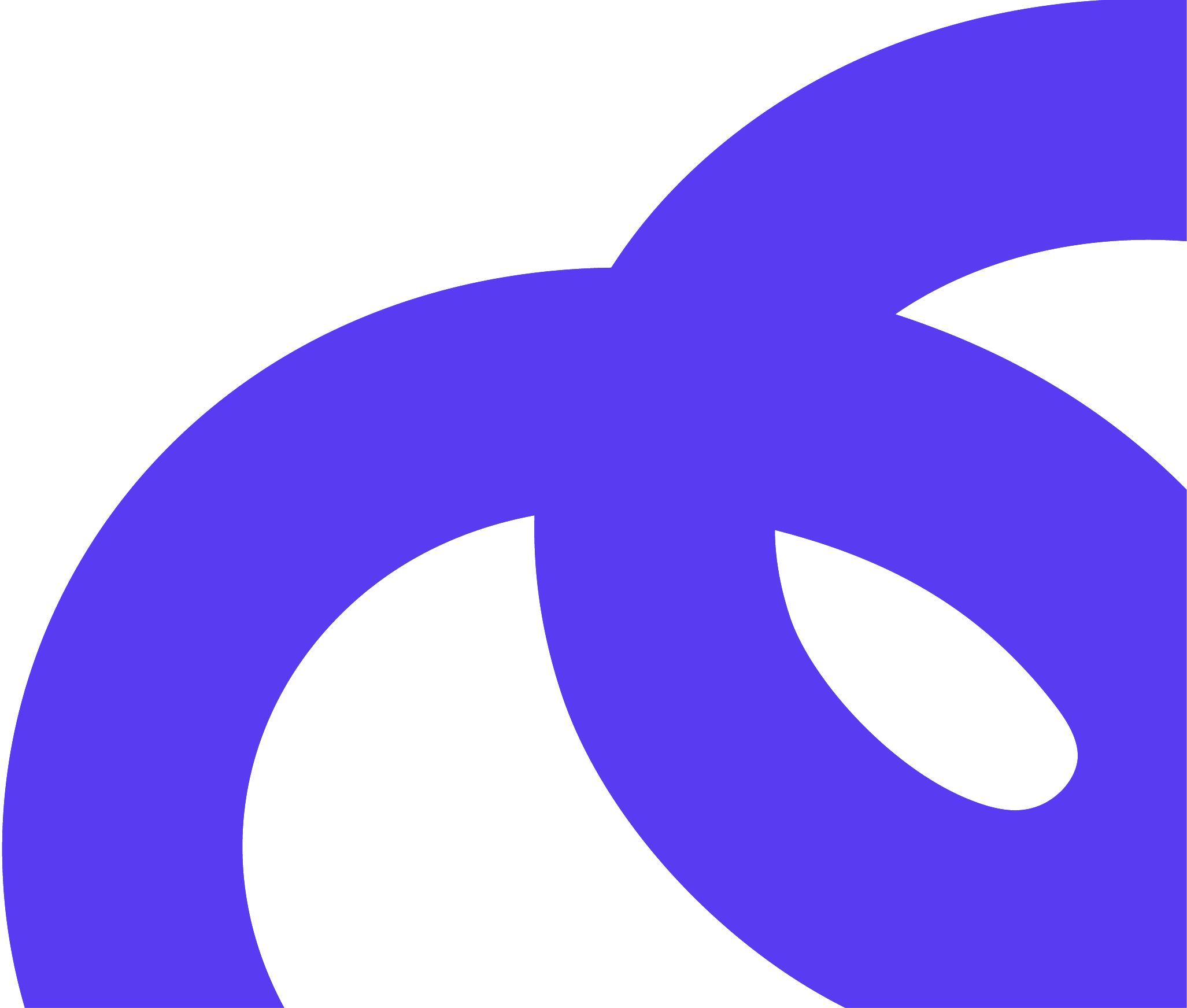 Une partie d'un logo noir et violet sur fond blanc.