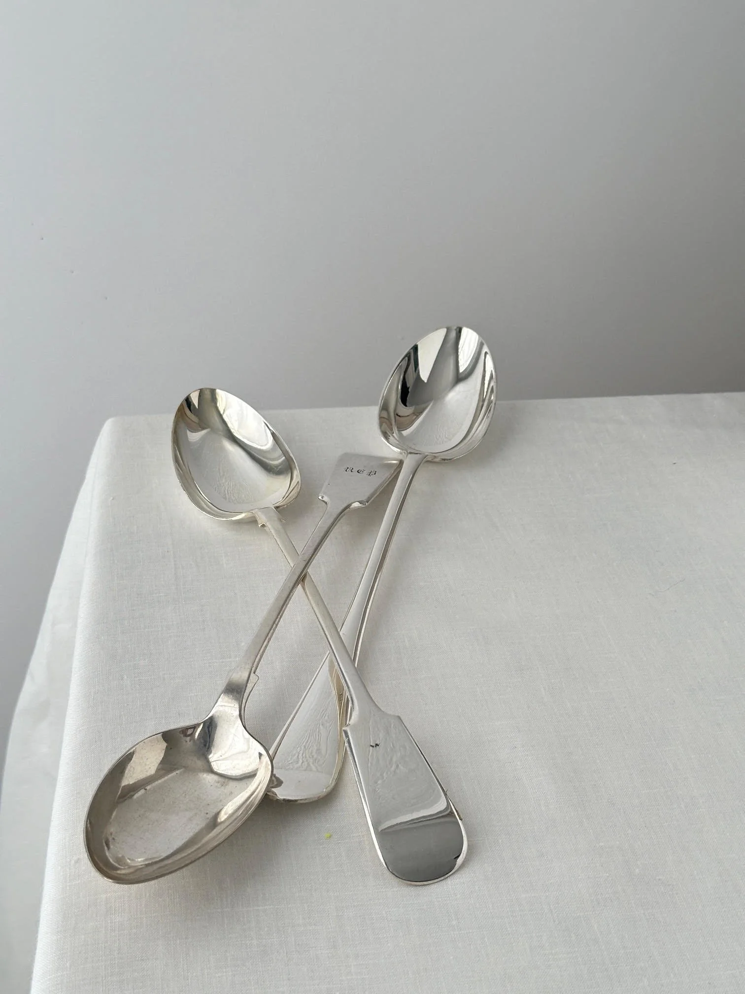 Large silver-plated hotel silver serving spoon Candle