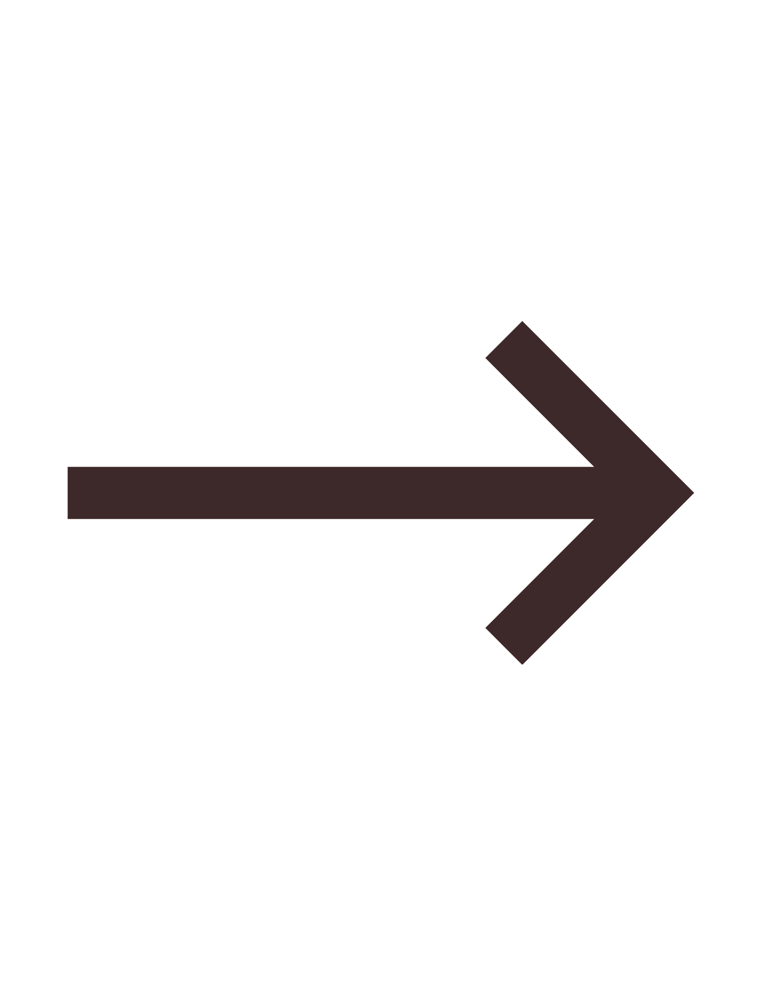 Black arrow pointing to the right with a dark maroon color outline