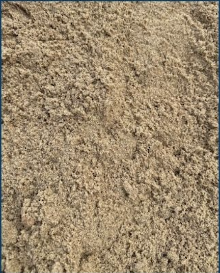 Close-up of sandy beach with textured sand grains.