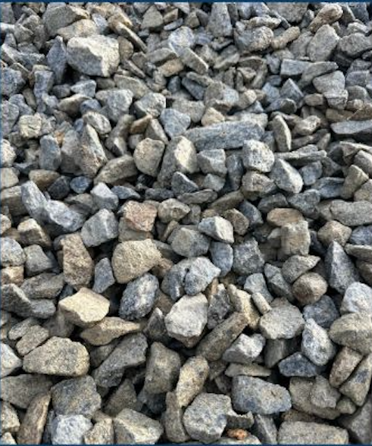 Pile of gray and tan small rocks or gravel.
