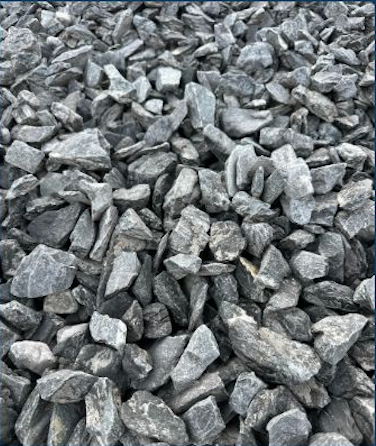 A pile of gray rocks and gravel.