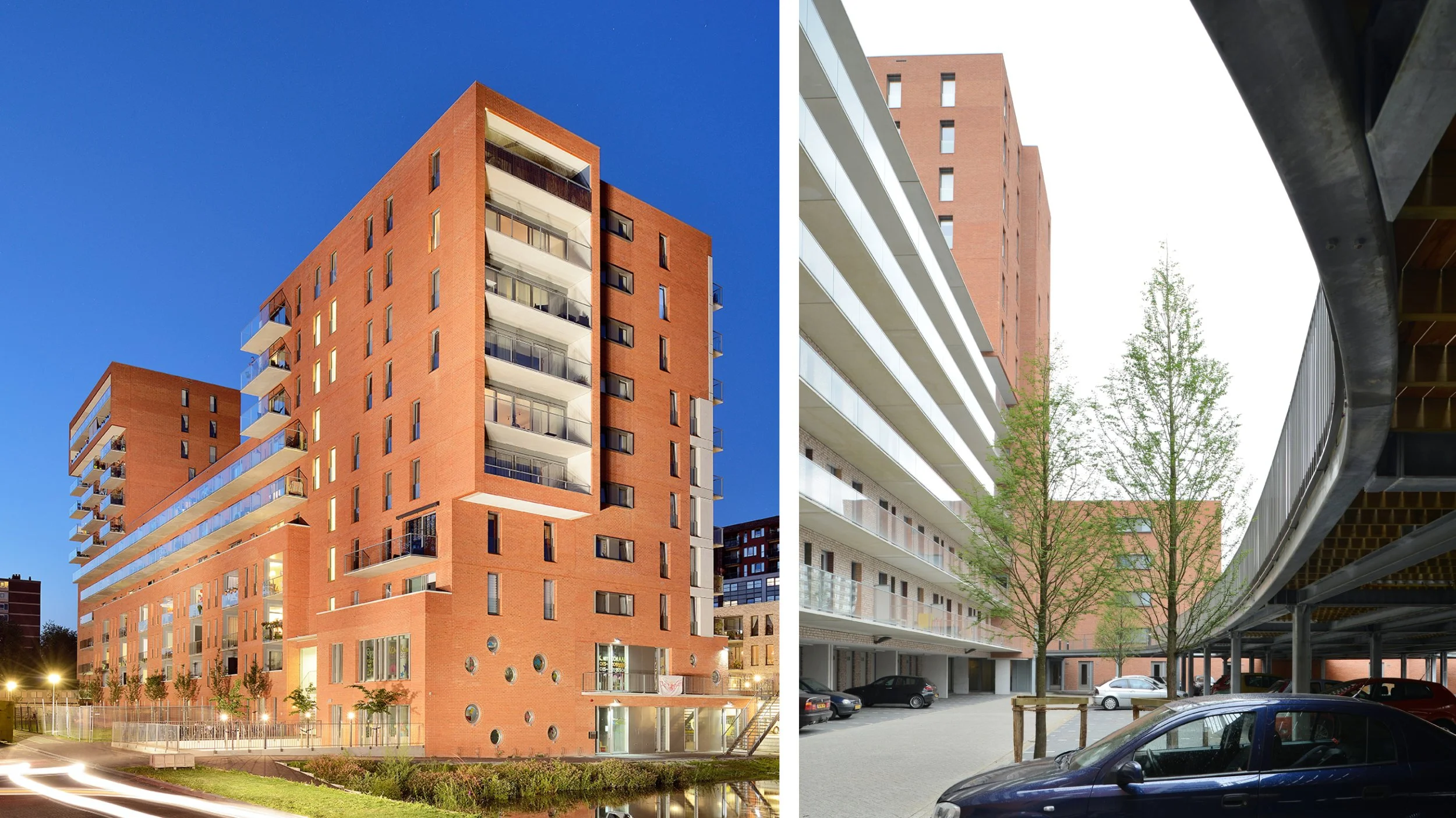 Multifunctioneel woongebouw - sociale woningbouw - Kinderdagverblijf - bedrijfsruimte - onwerp: architectenbureau CHANGE.NL