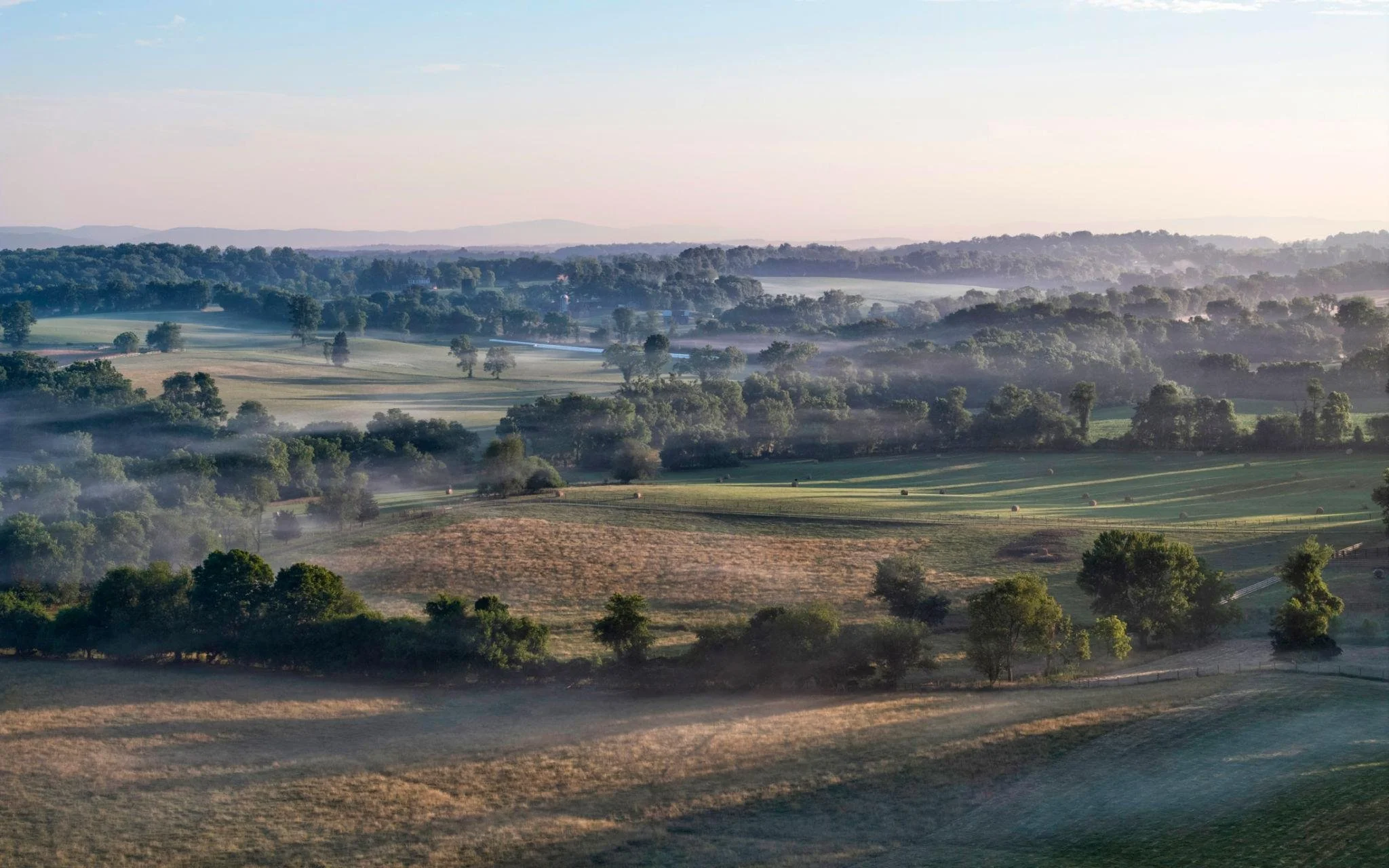Photo of Virginia countryside at dusk.