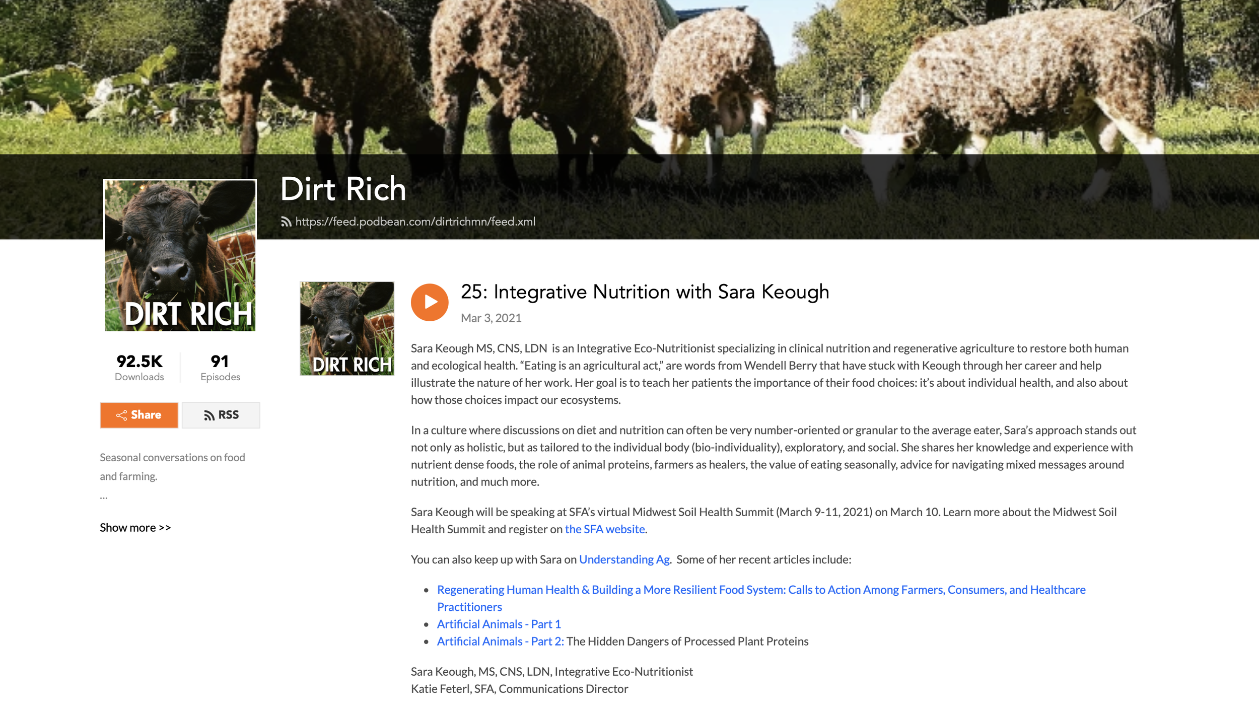 Podcast: Integrative Nutrition, Soil Health &amp; the Microbiome | Sara Keough