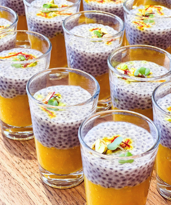 Peaches and Cream Chia Pudding