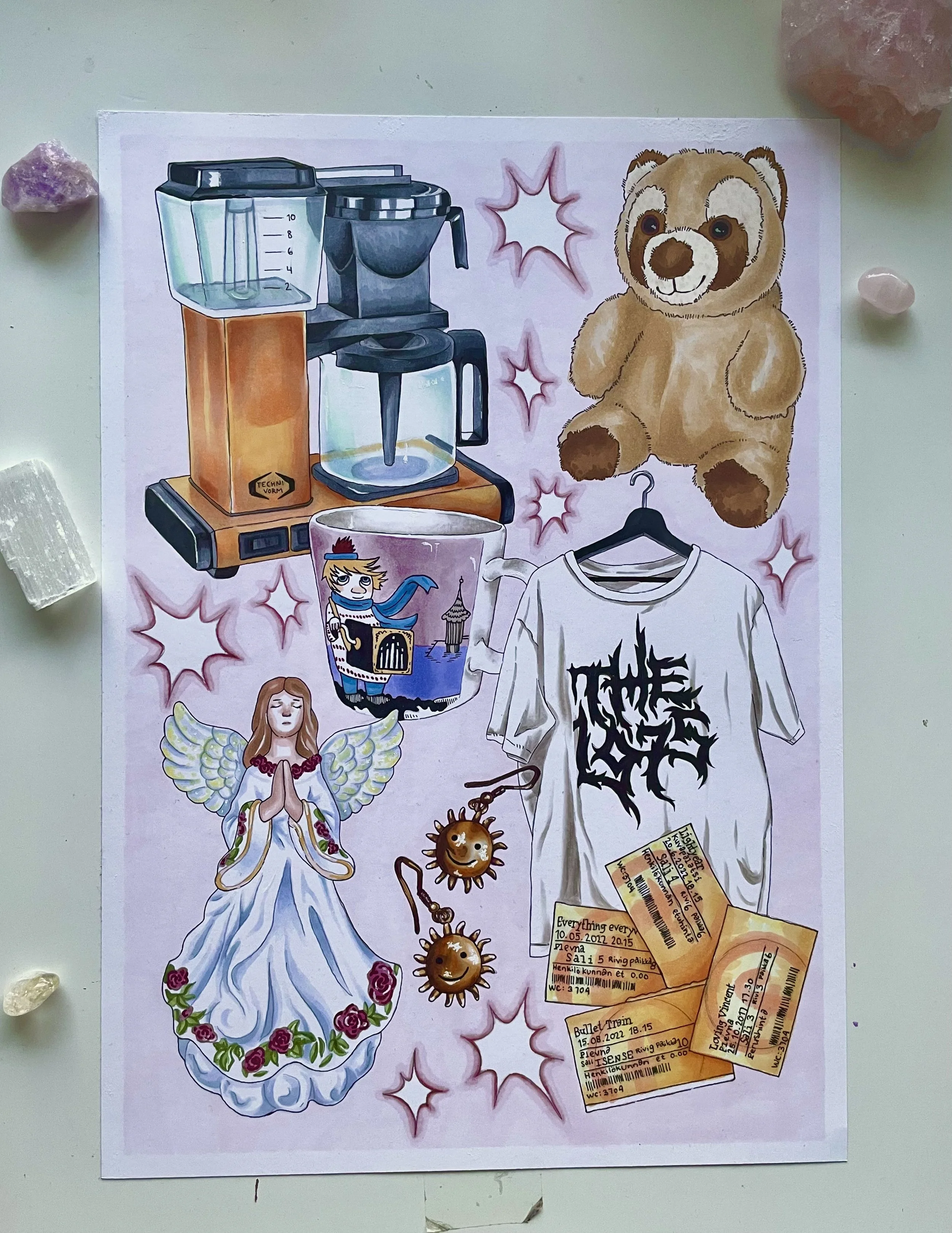 self-portrait as my collection, 29,7cm x 42cm, marker on paper