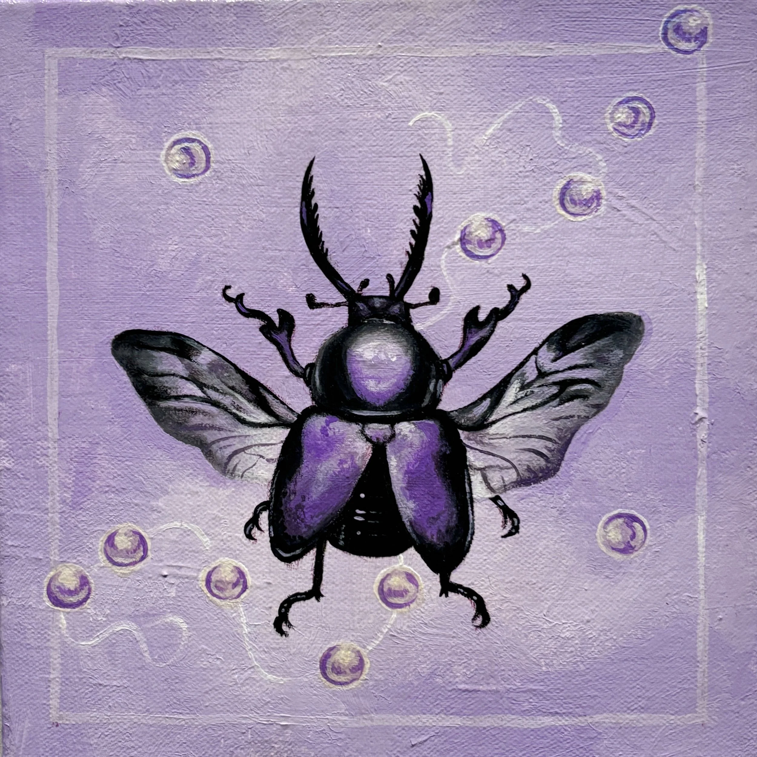 "cool bug 2", 20 cm x 20 cm, acrylic on canvas