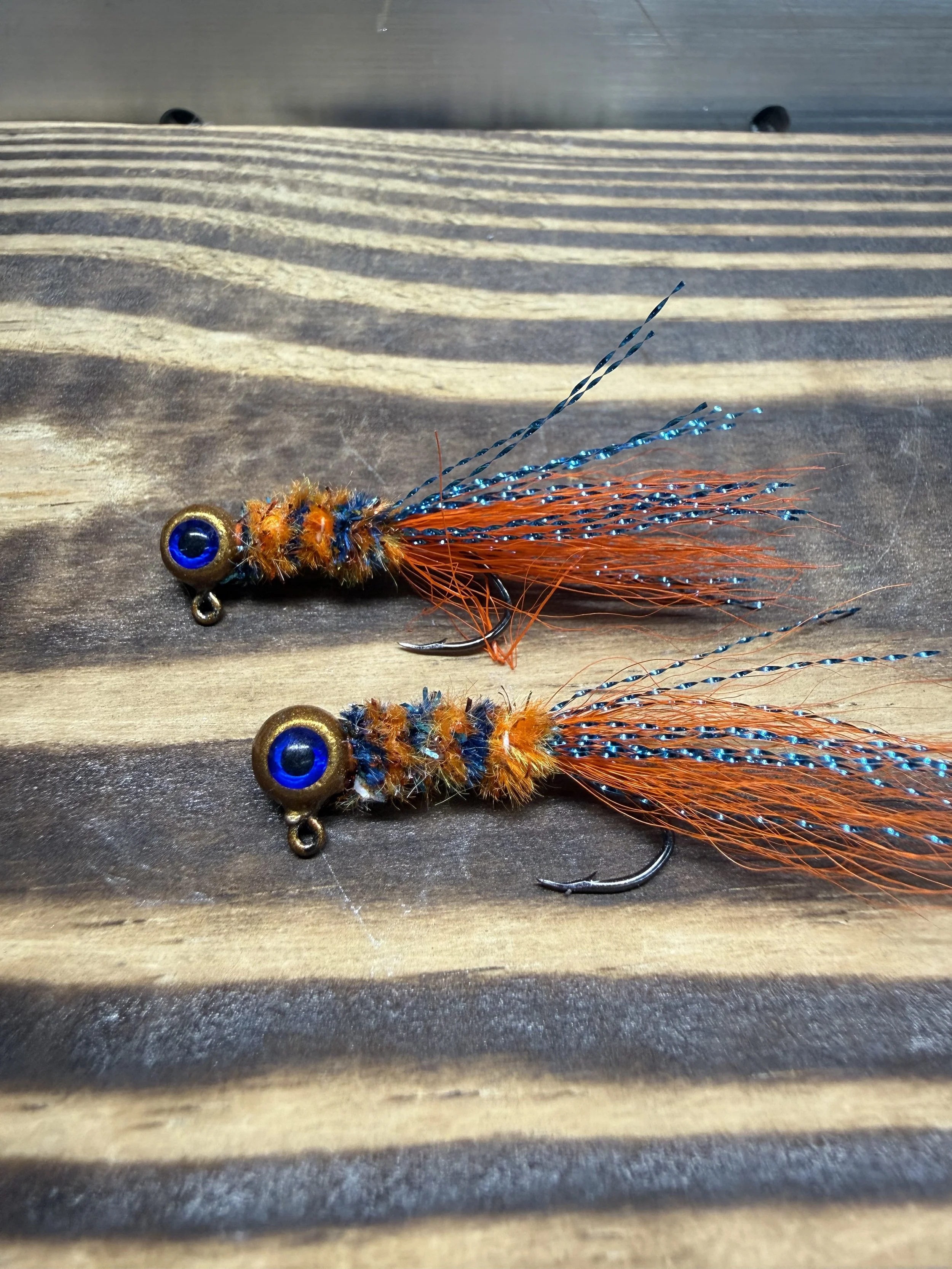 Bucktail crappie jig (Okeechobee Craw)