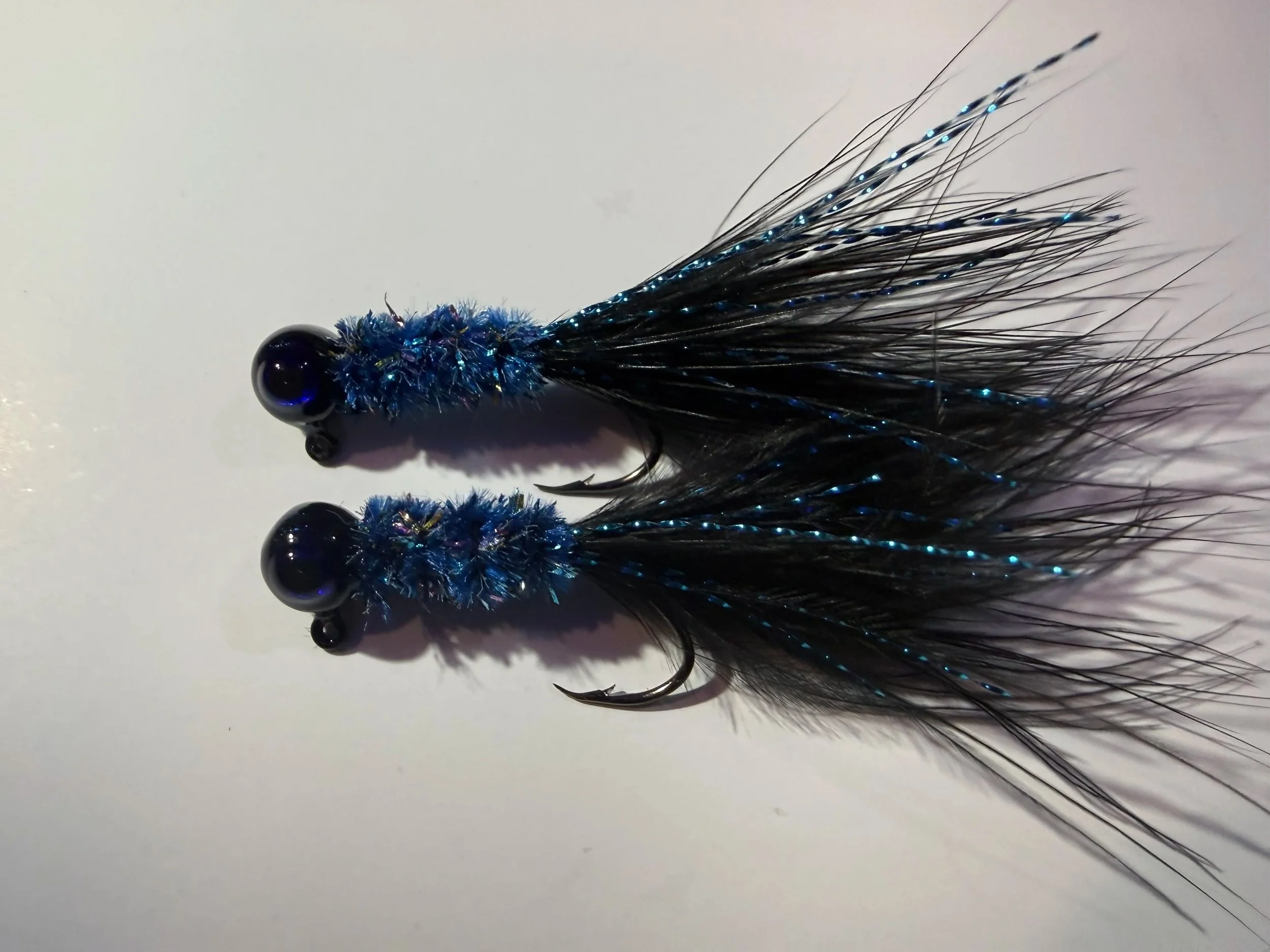 Marabou crappie jig (Black & Blue)