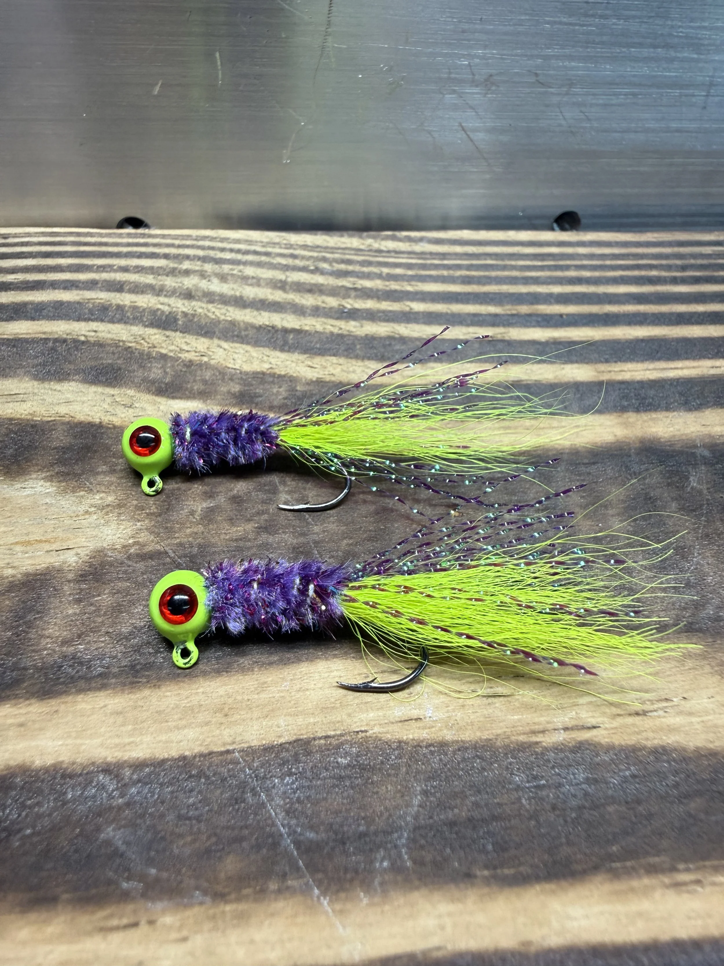 Bucktail crappie jig (The Hulk)