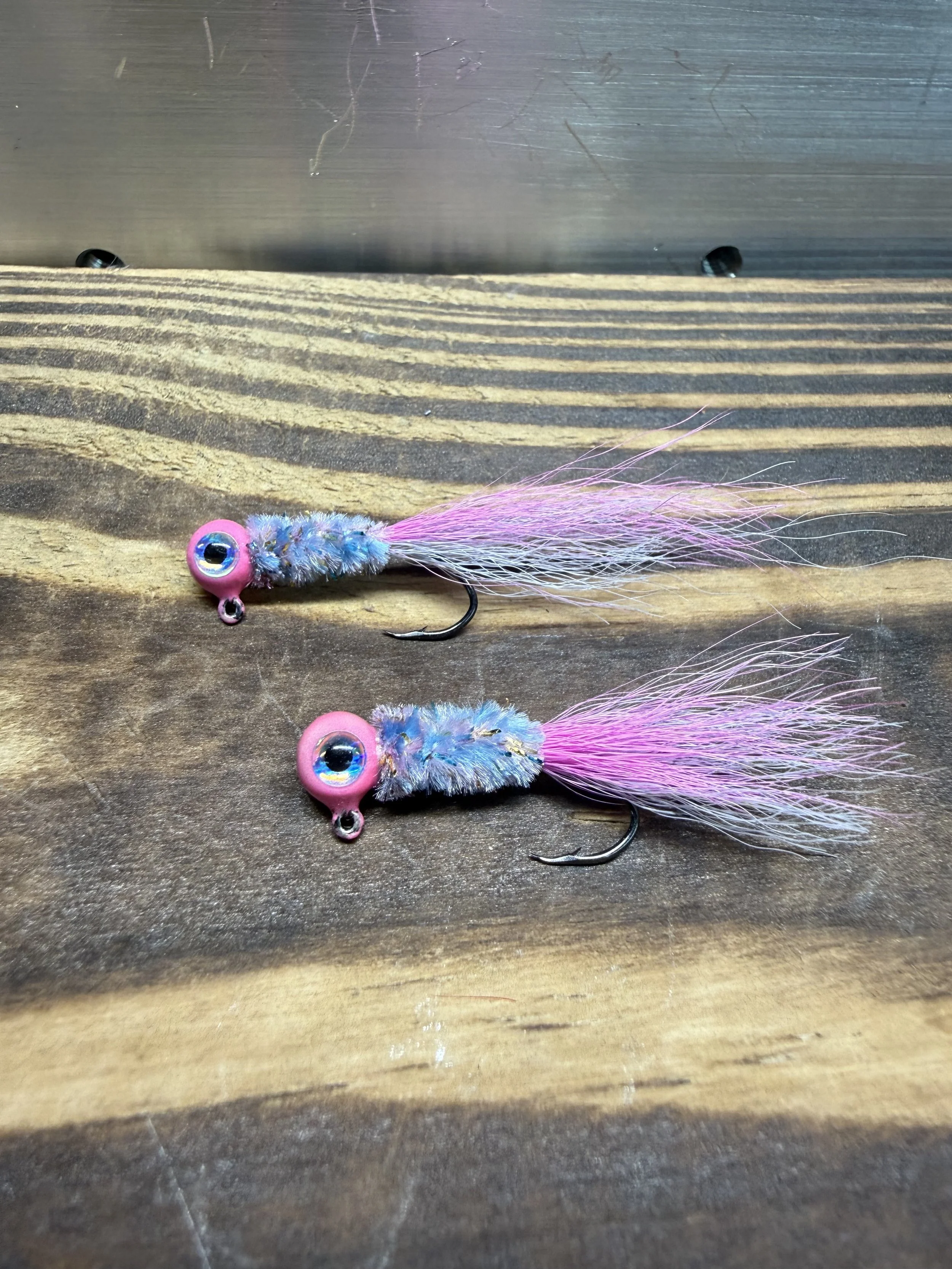 Bucktail crappie jig (Cotton Candy)
