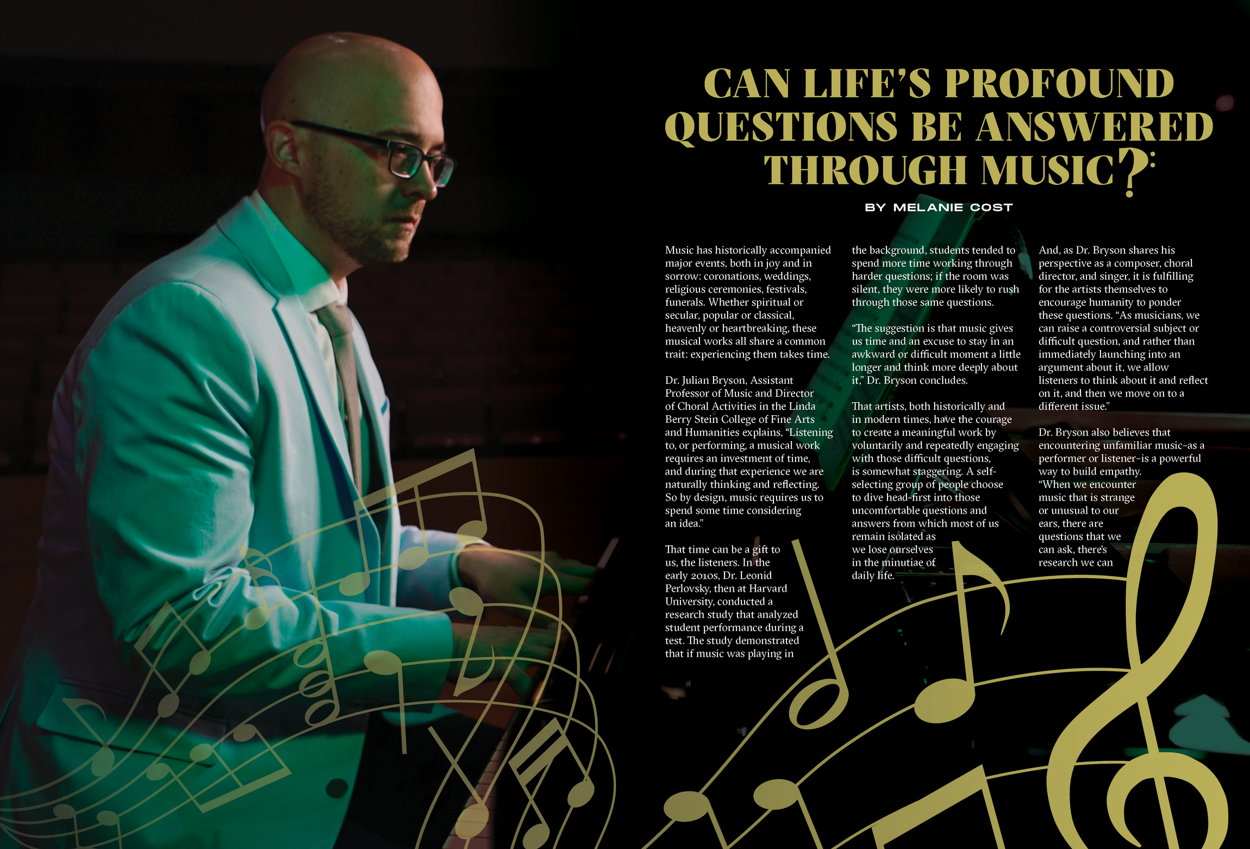 Editorial Intro Spread on Music Therapy