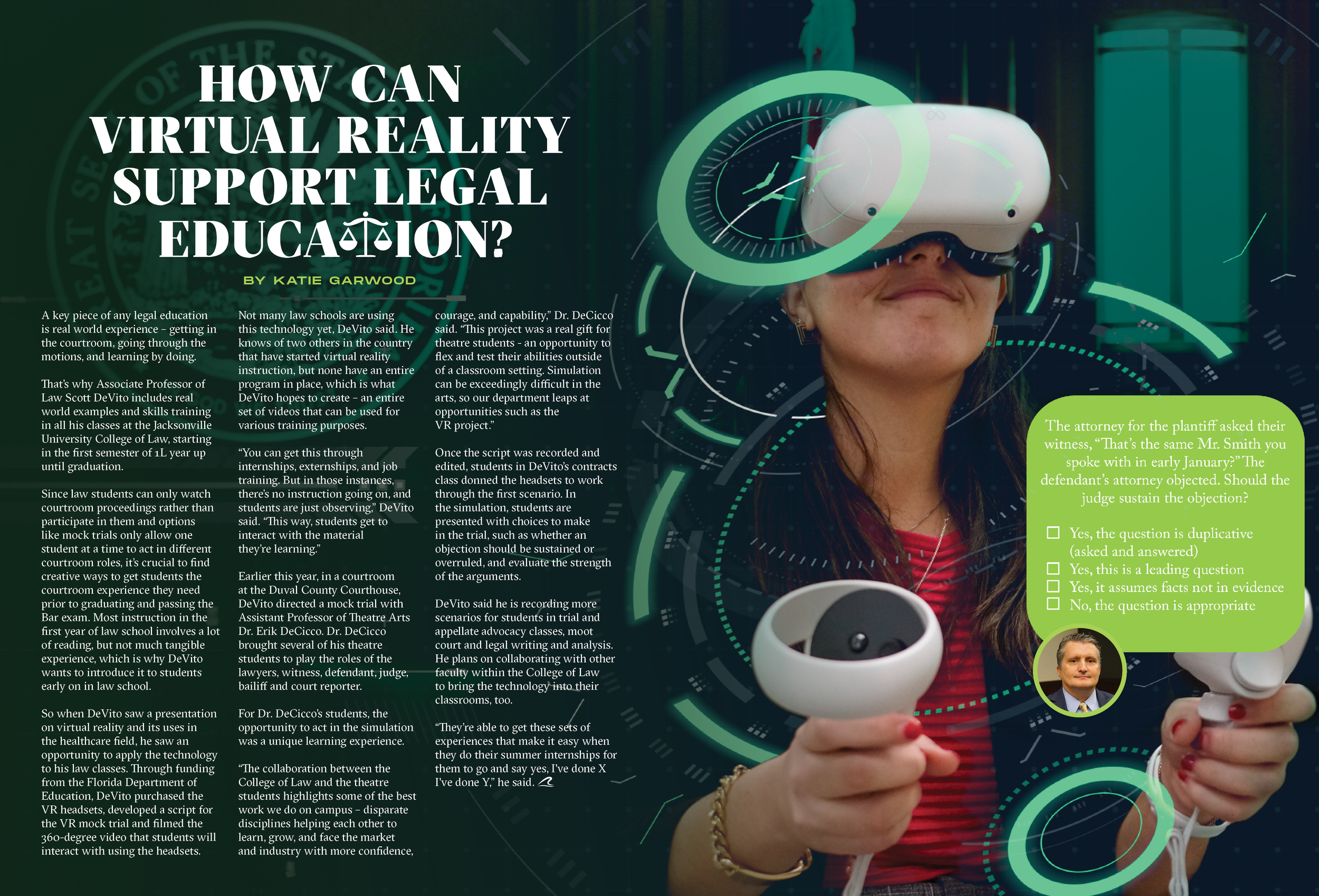 Editorial Intro Spread on Virtual Reality in Legal Education