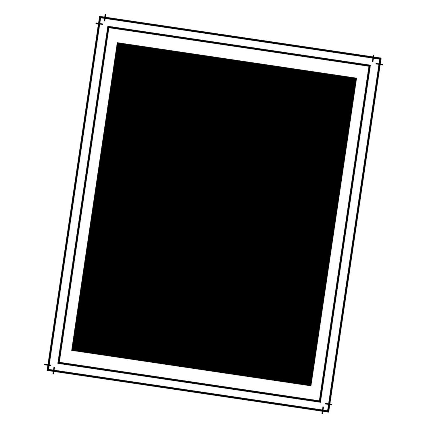 Line drawing of a print page with bleed marks.