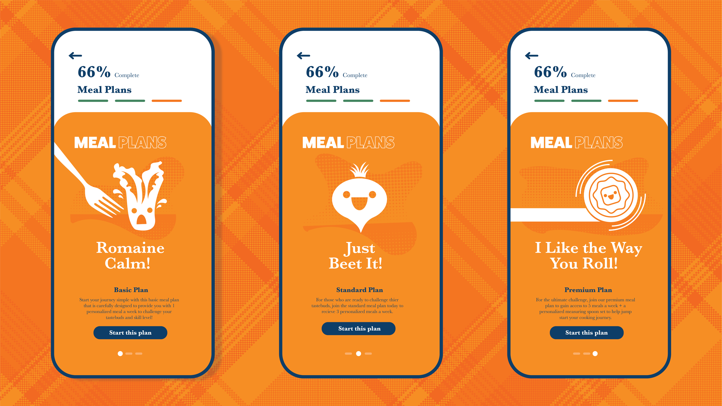 Homi Cooking Pal Meal Plans UX/UI