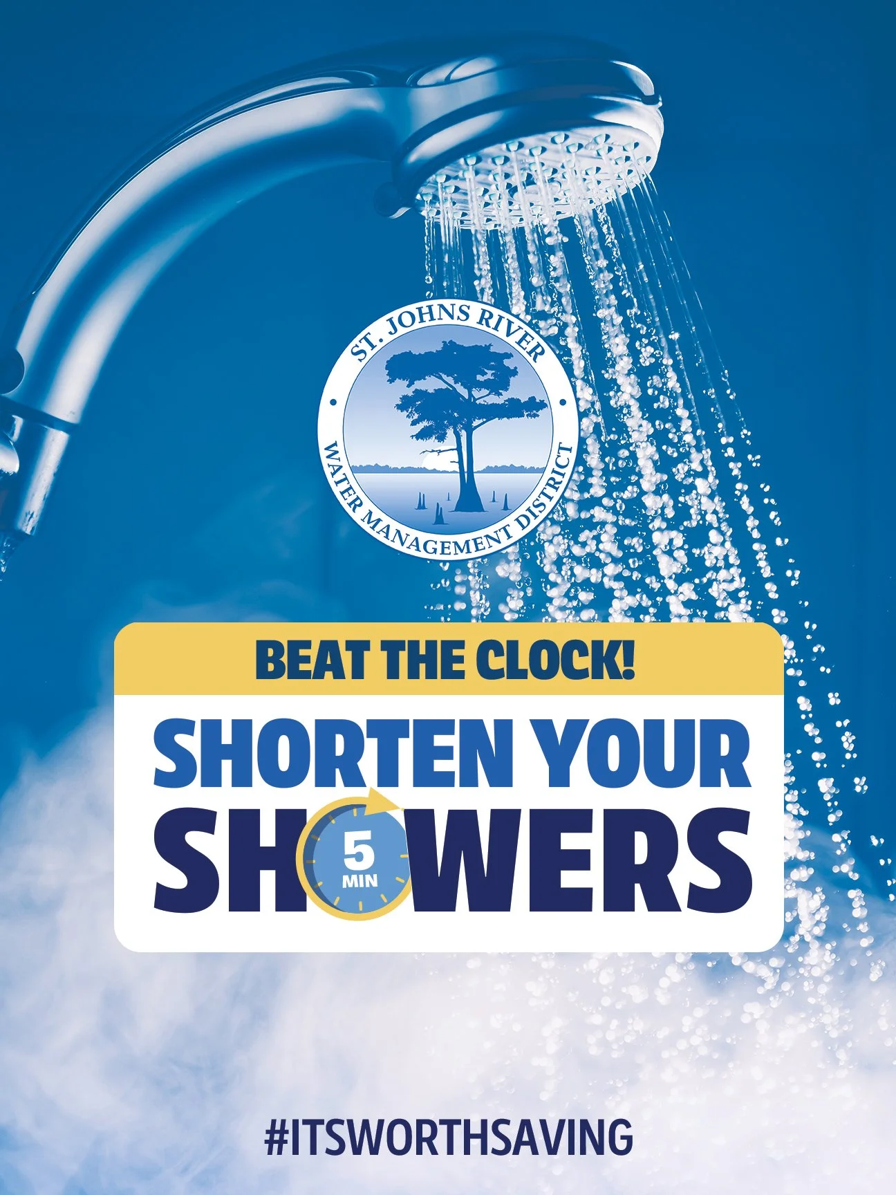 Beat the Clock! Shorten Your Showers Event Poster 2026
