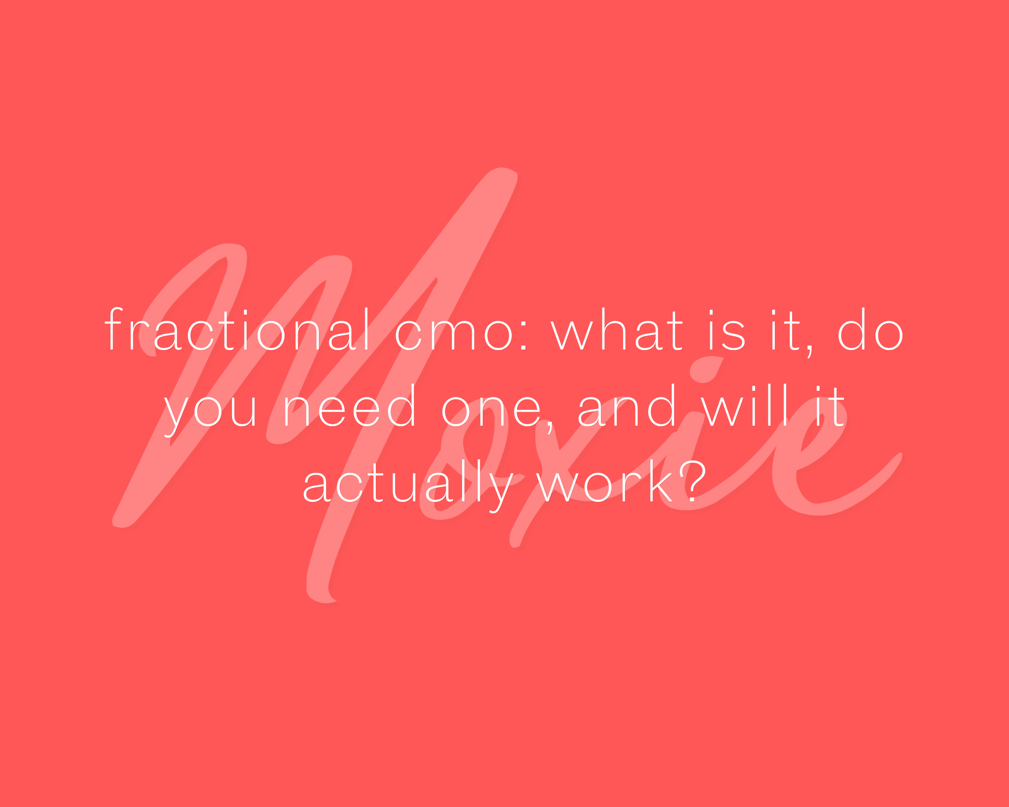 fractional cmo: what is it, do you need one, and will it actually work?