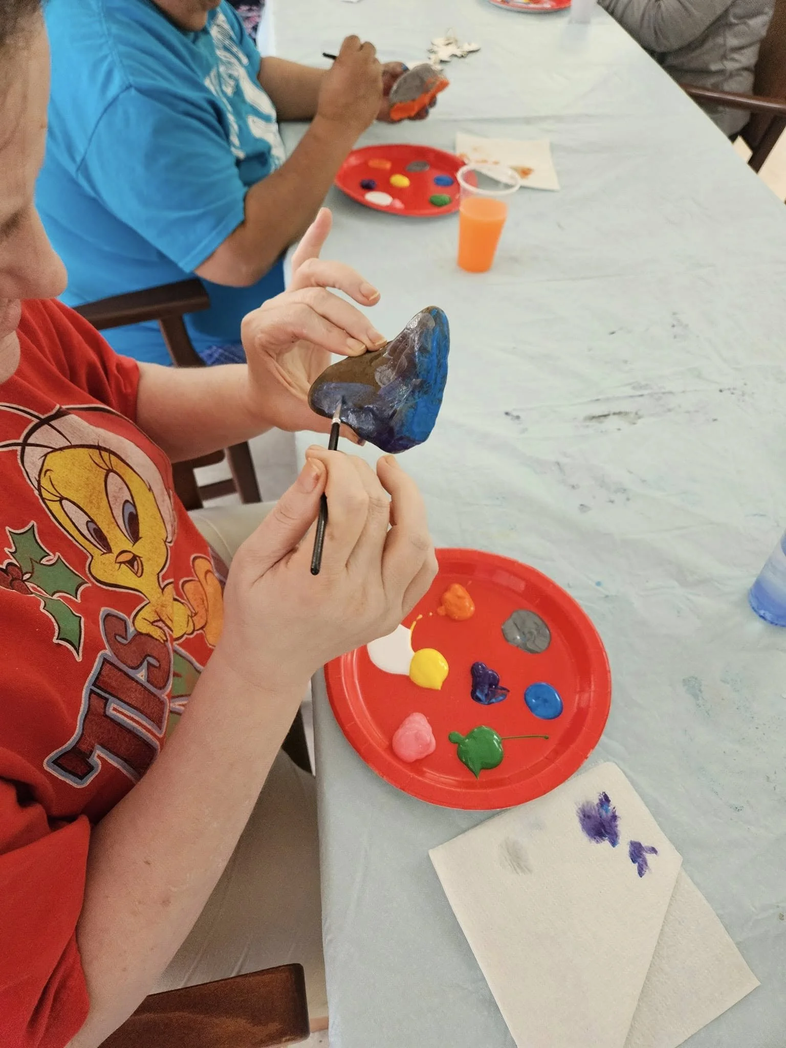 Painting a rock