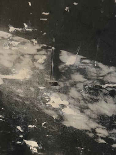 untitled 2, gel transfer on raw canvas