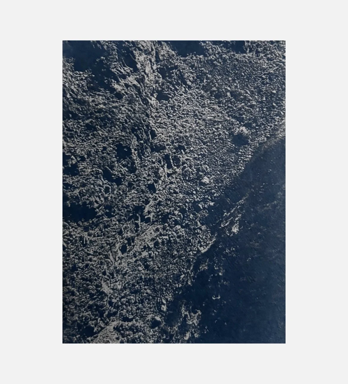 Gorge (2026), cyanotype on tissue paper