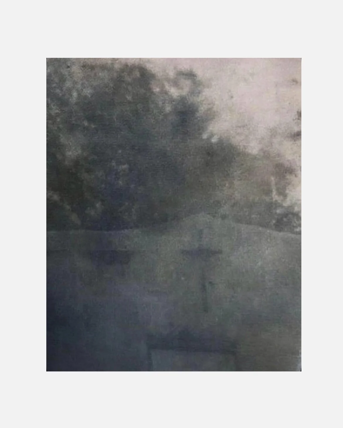 Untitled 1 (2026), toned cyanotype on delicate mesh