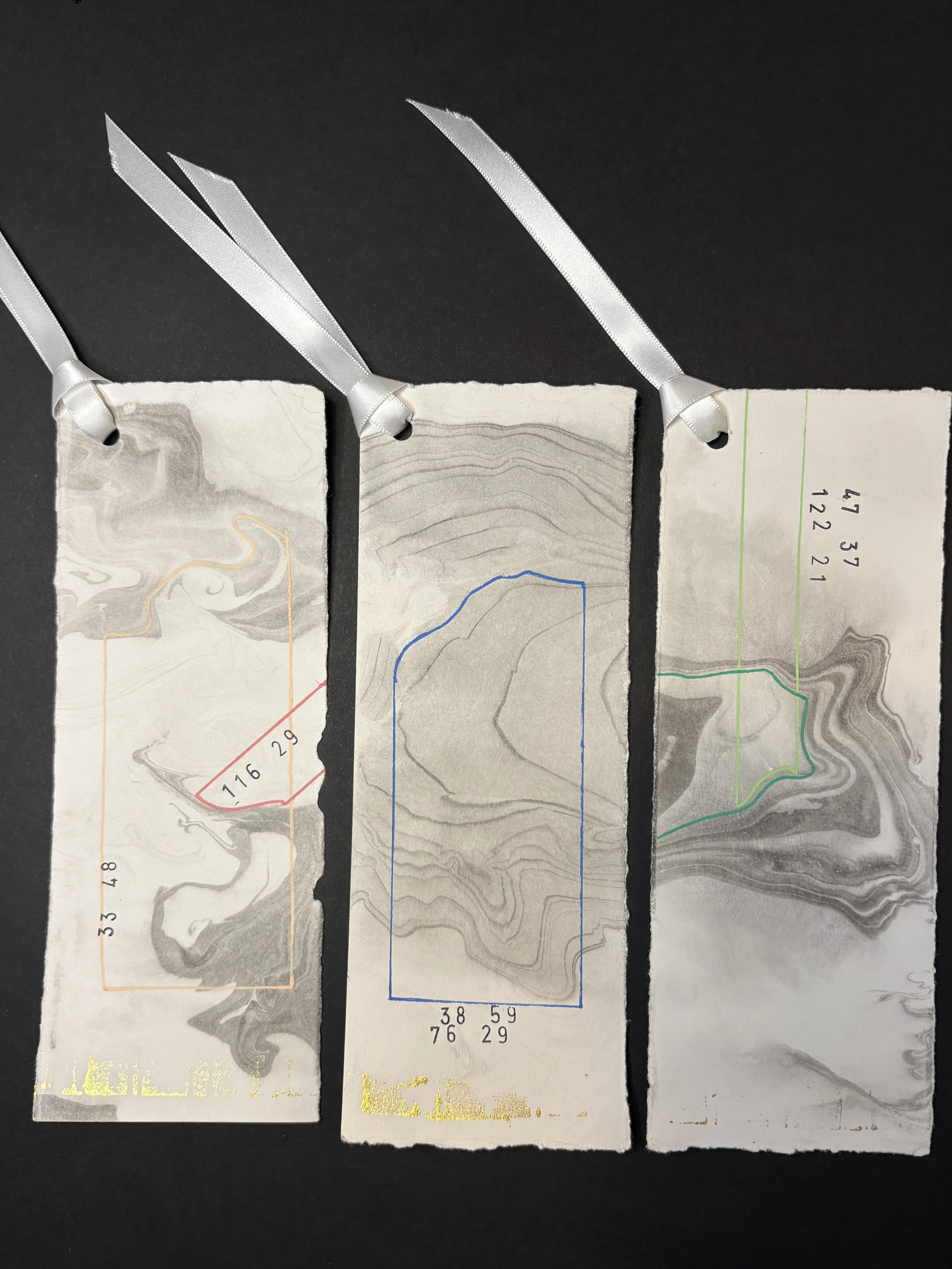 Suminagashi Bookmark