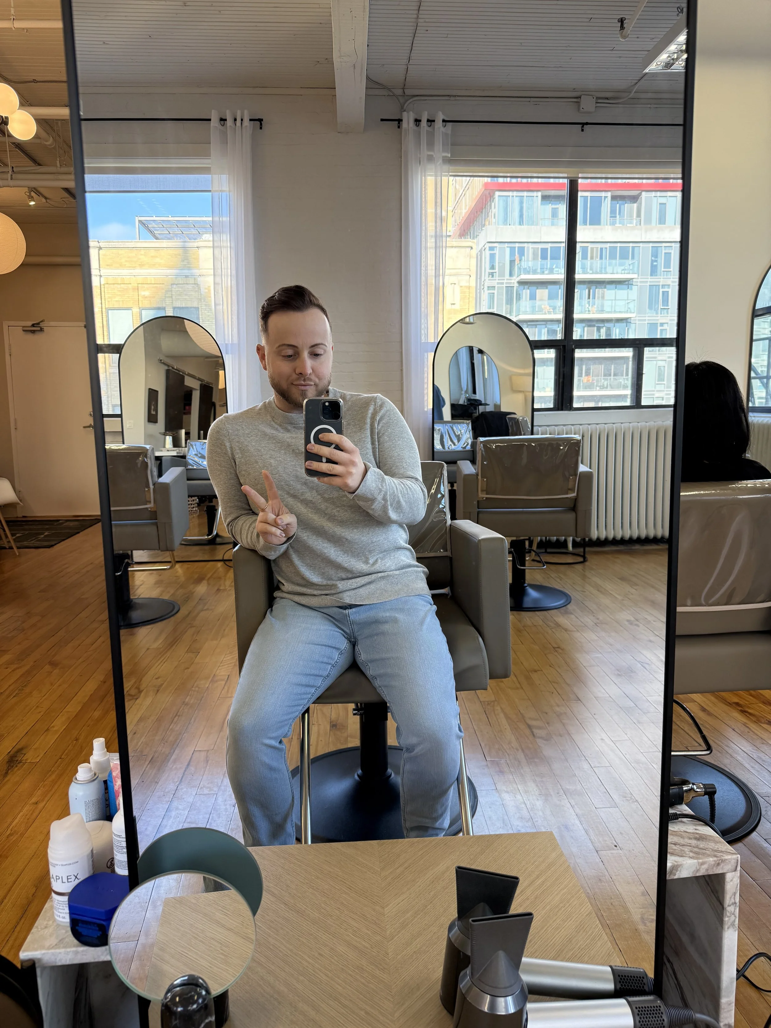 Richie Araish in his Toronto hair studio at Private Studio